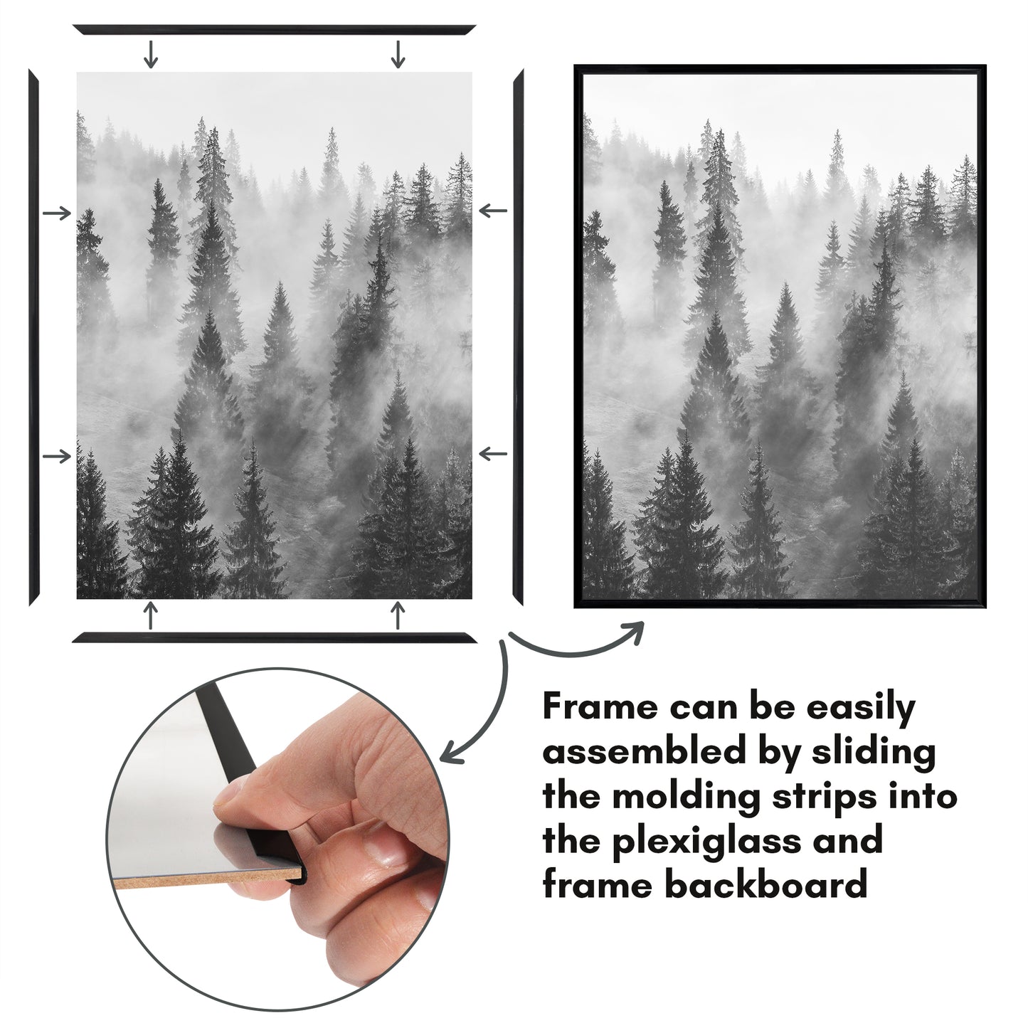 Slide-in Picture Frame with Buildable Molding | Fusion Collection