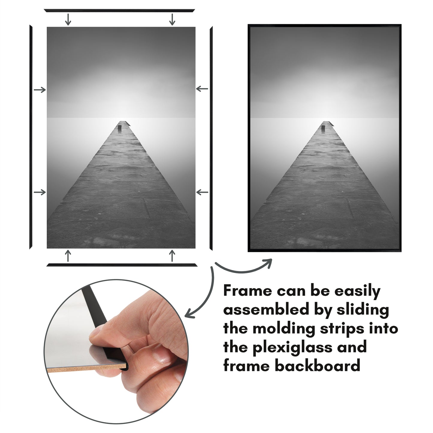 Slide-in Picture Frame with Buildable Molding | Fusion Collection