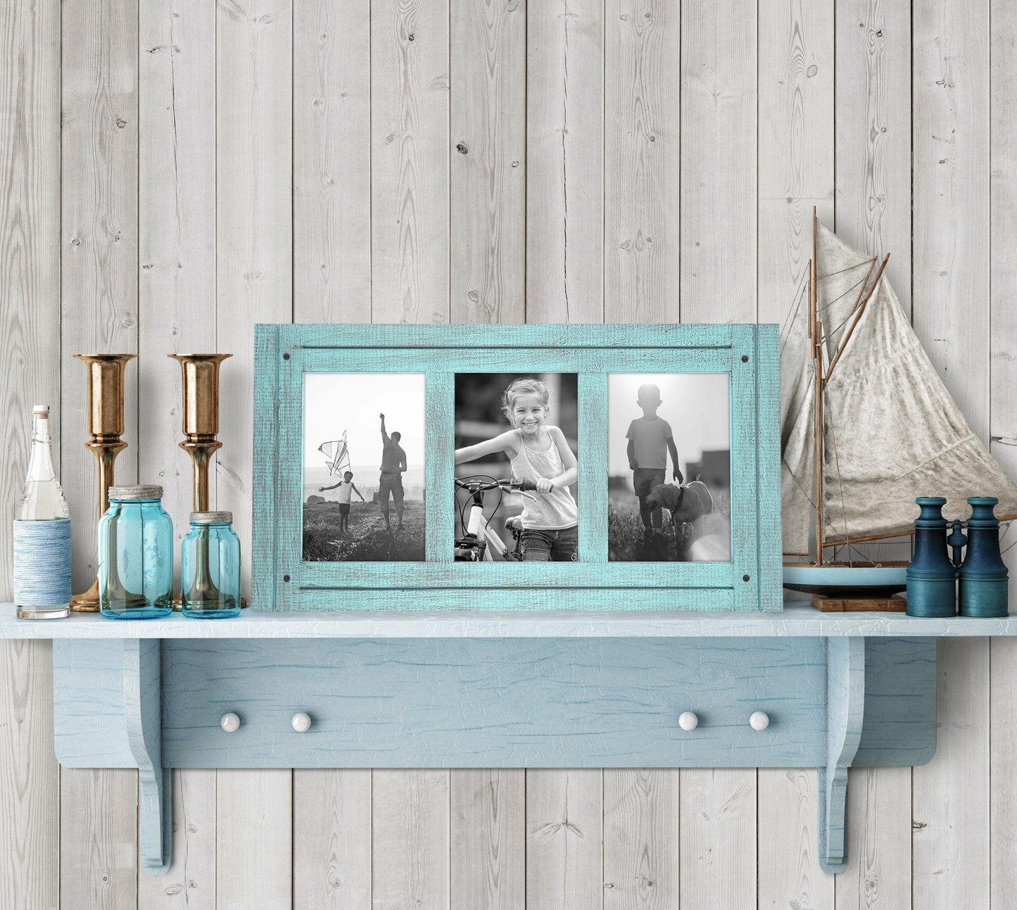 Rustic Picture Frame with Distressed Molding | Hampton Collection