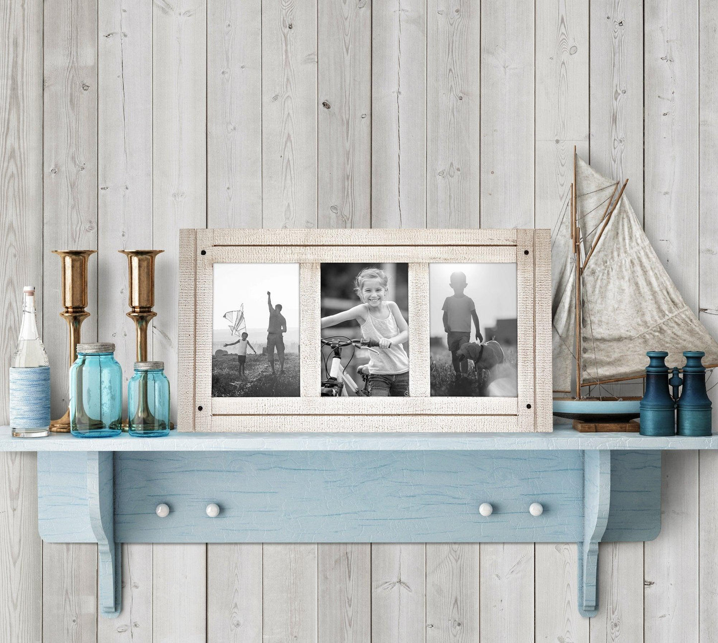 Rustic Picture Frame with Distressed Molding | Hampton Collection