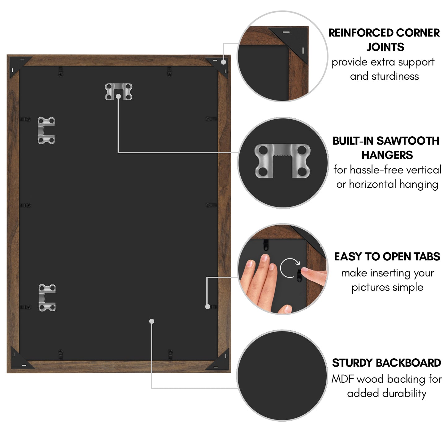 Gallery Poster Frame with Wood Grain Finish | Epic Collection