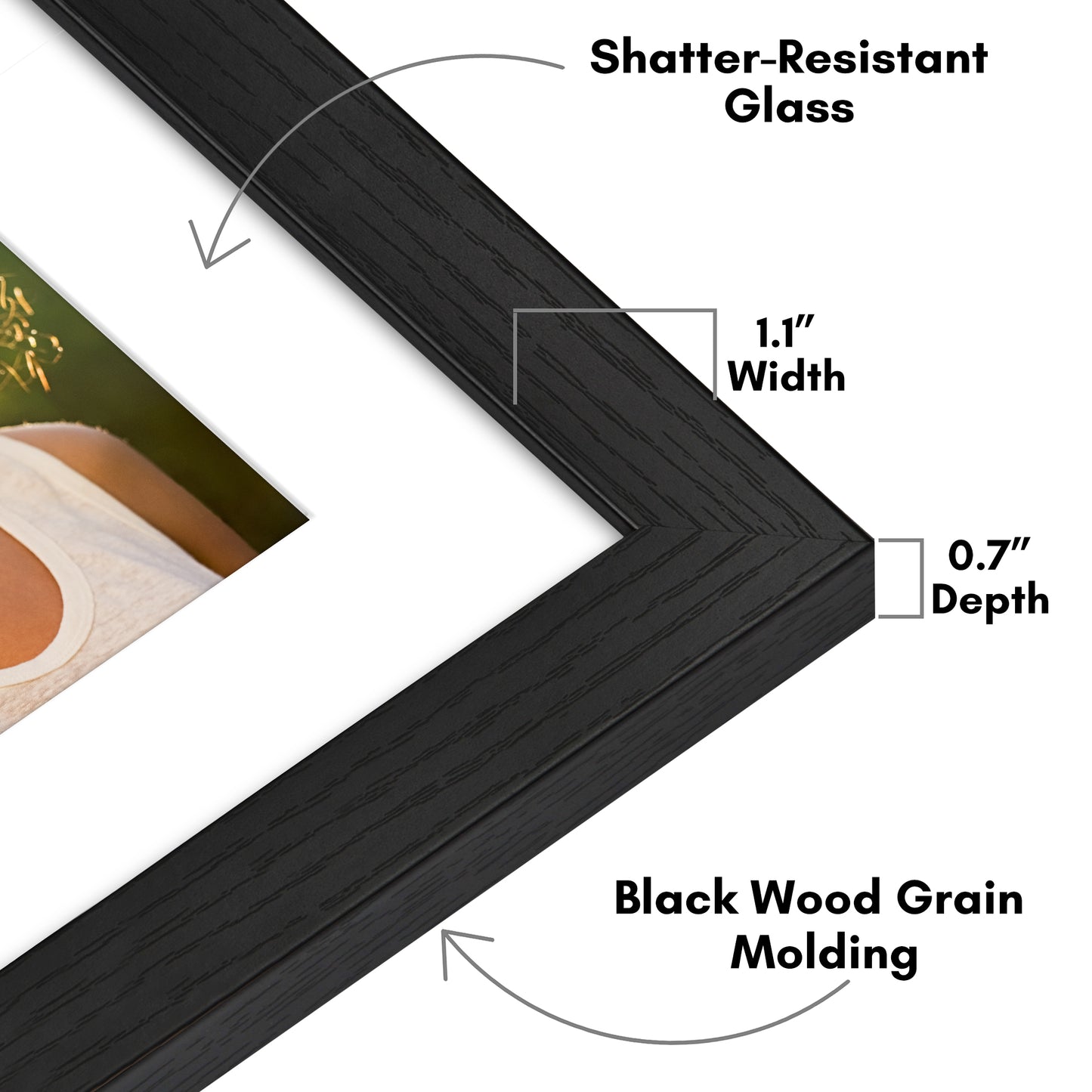 Gallery Picture Frame with Mat | Hudson Collection