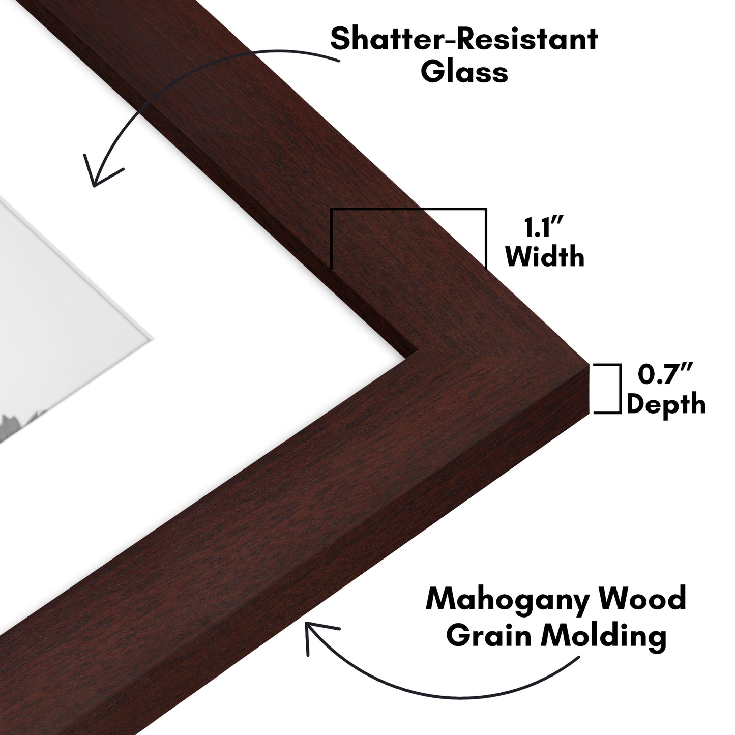 Gallery Picture Frame with Mat | Hudson Collection