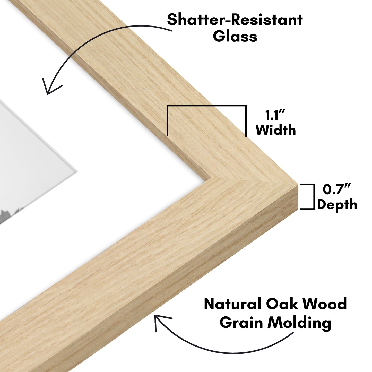 Gallery Picture Frame with Mat | Hudson Collection