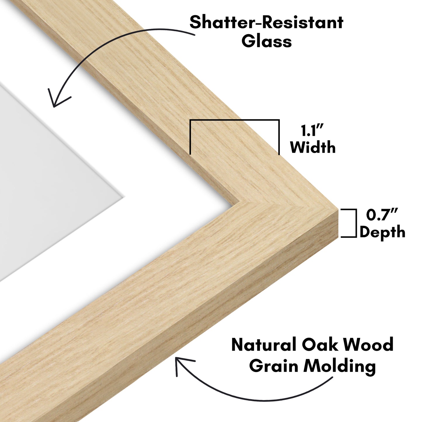 Gallery Picture Frame with Mat | Hudson Collection