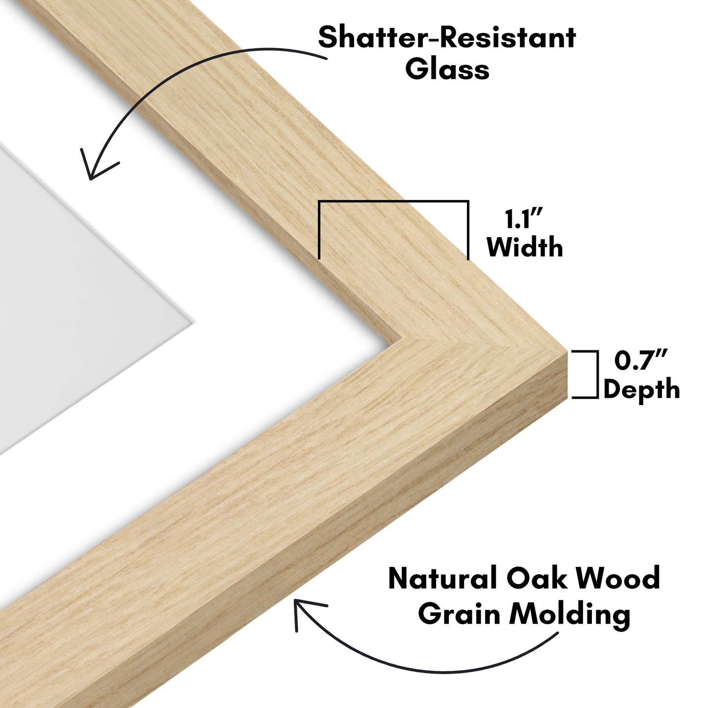 Gallery Picture Frame with Mat | Hudson Collection