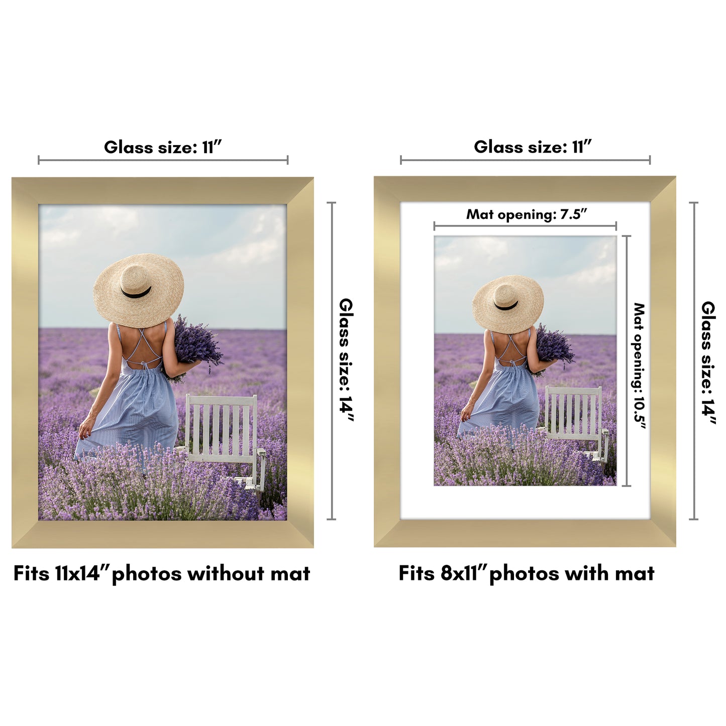 Gallery Picture Frame with Mat | Hudson Collection