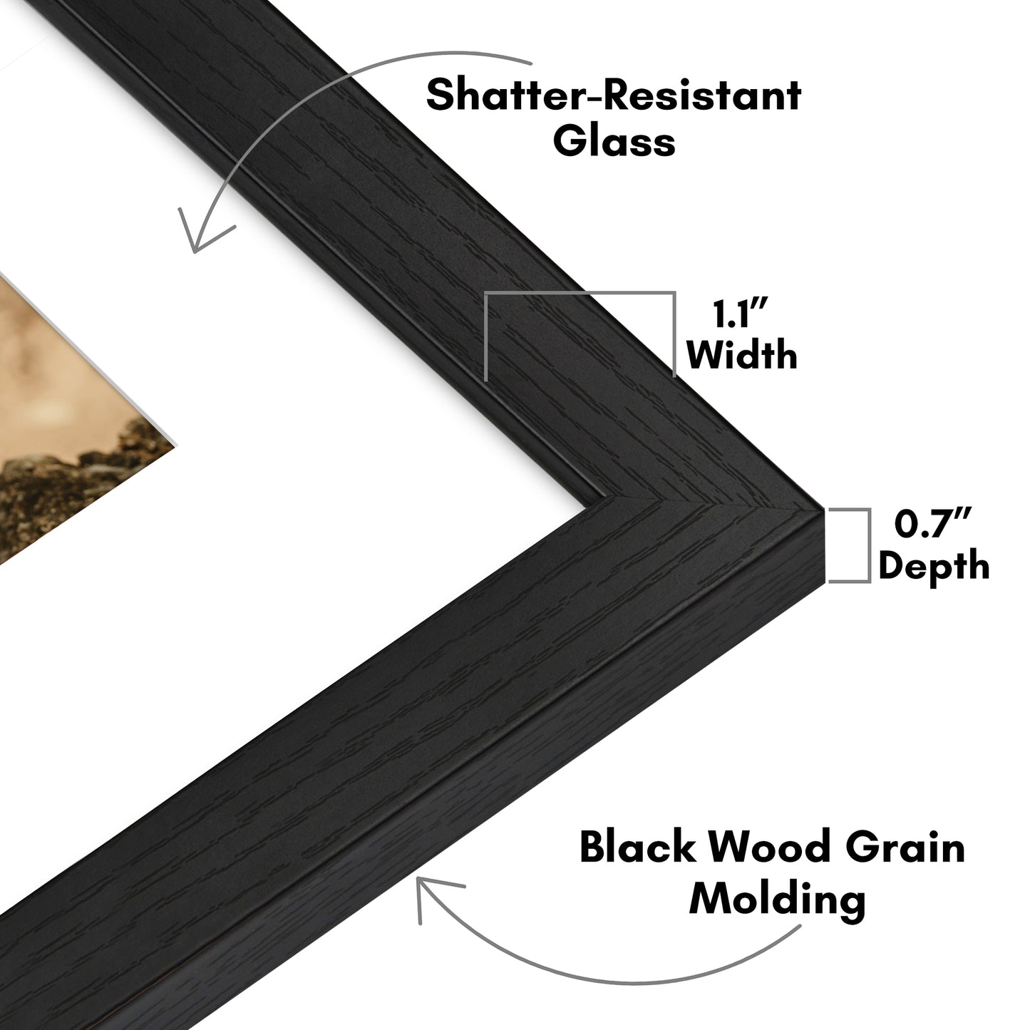 Gallery Picture Frame with Mat | Hudson Collection
