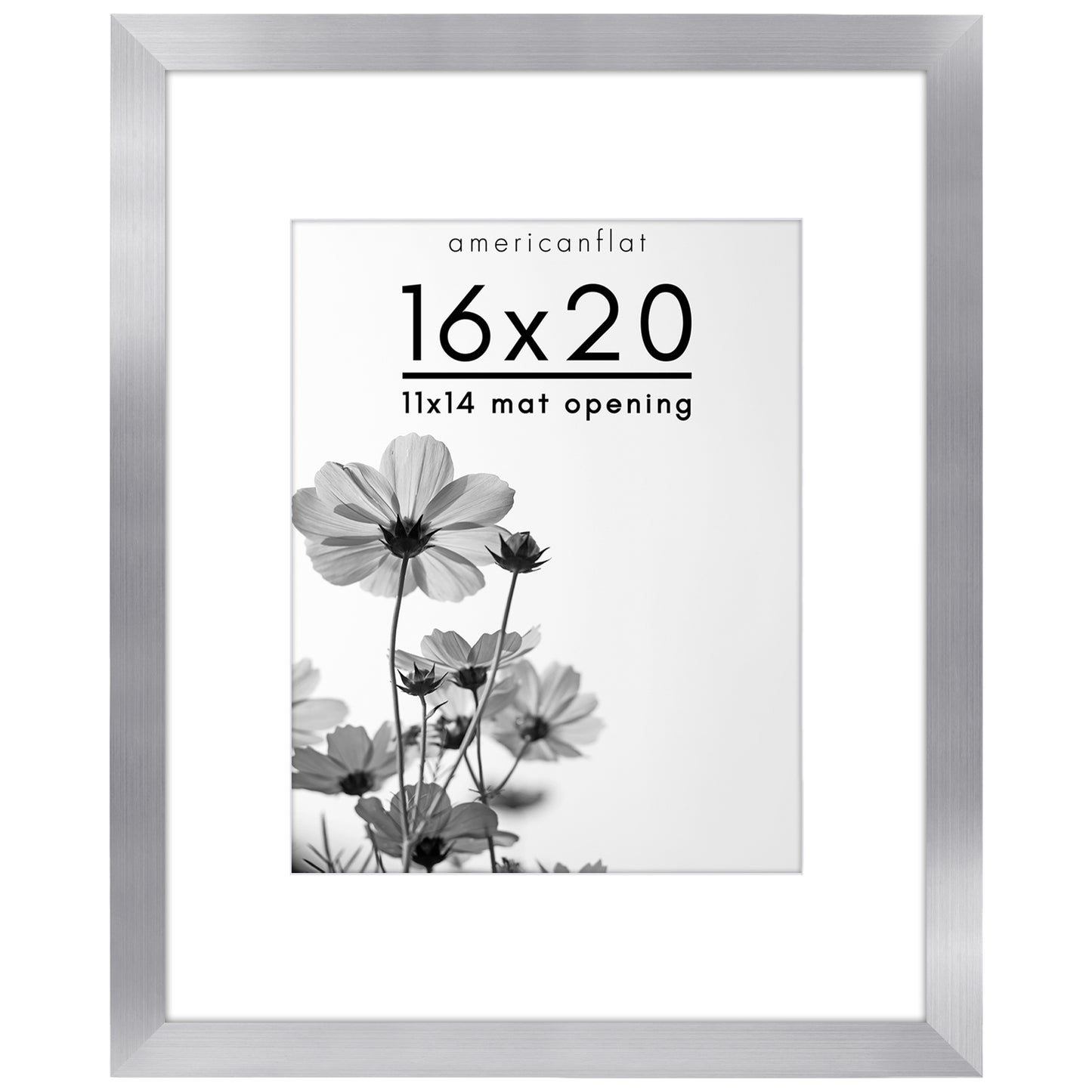 Wide Frame Picture Frame with Mat | Choose Your Size and Color