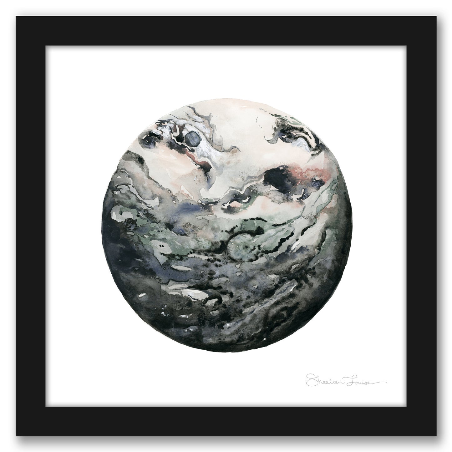 Dark Geode by Shealeen Louise - Framed Print