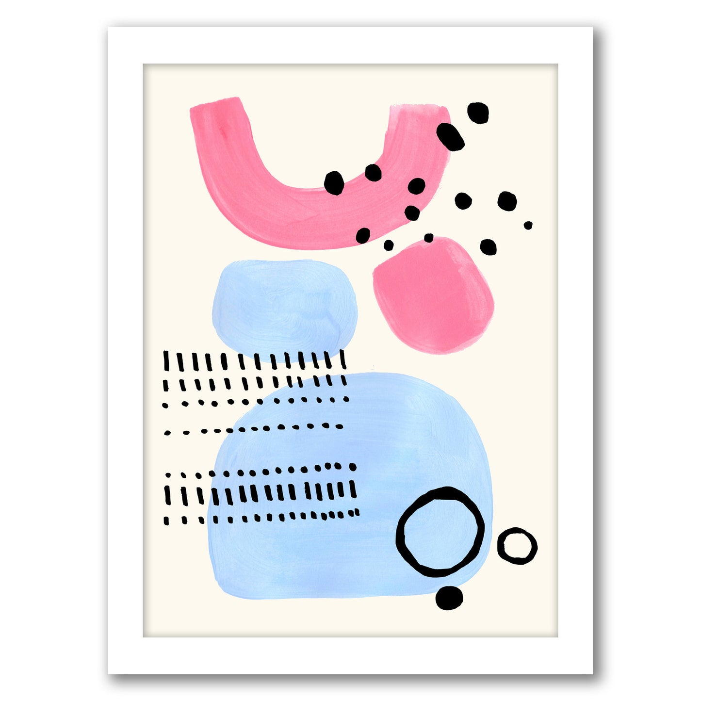 Pastel Cow By Ejaaz Haniff - Framed Print