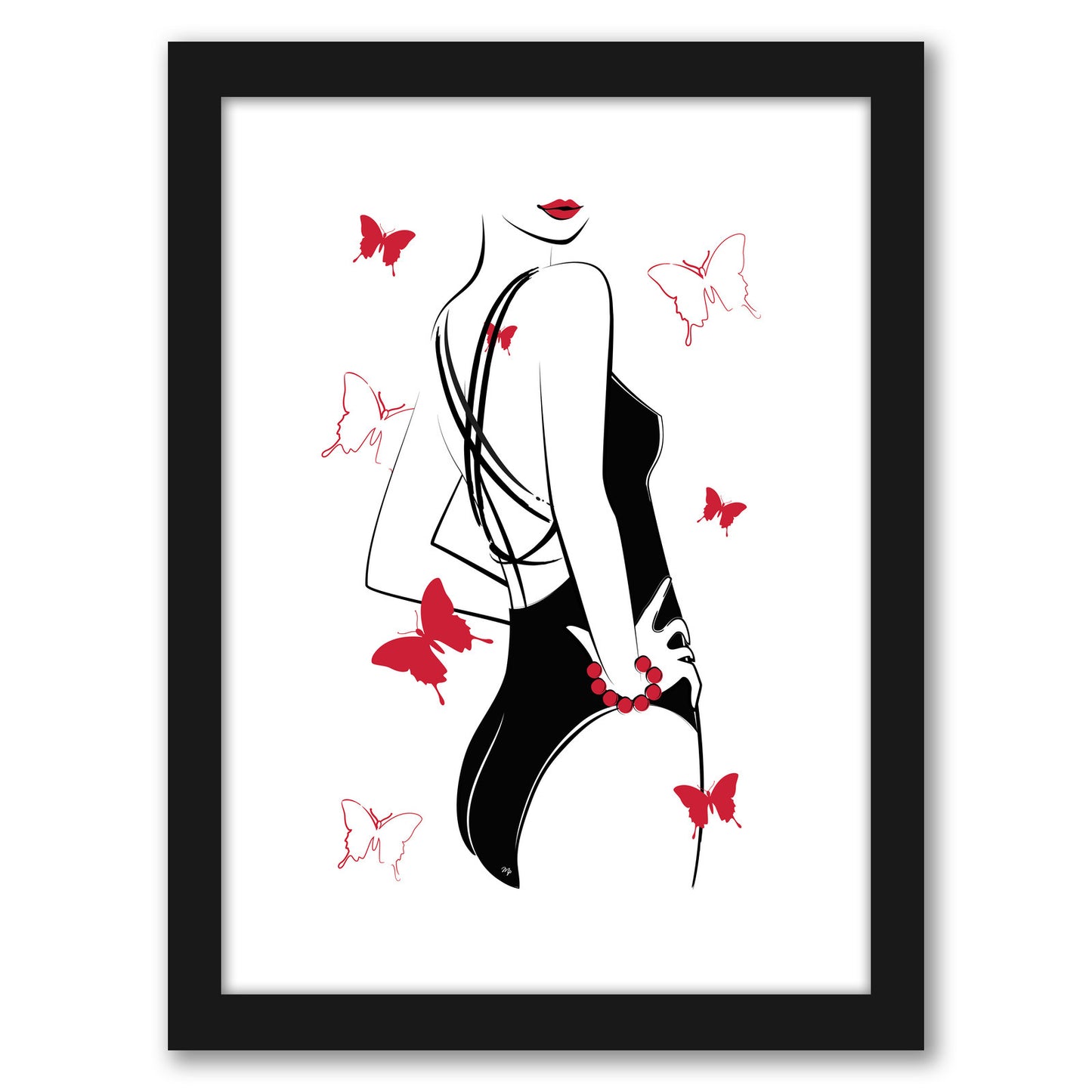 Butterfly Body By Martina - Framed Print