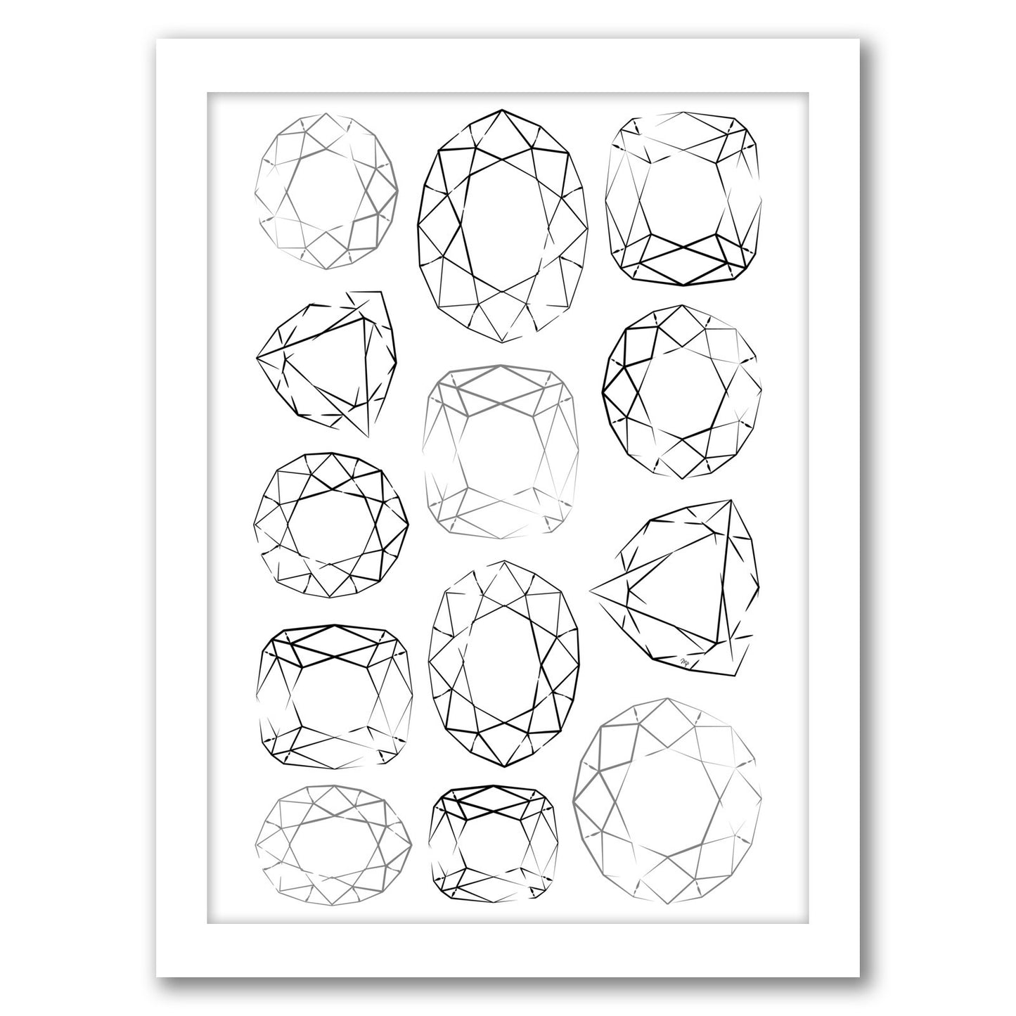 Diamonds By Martina - Framed Print