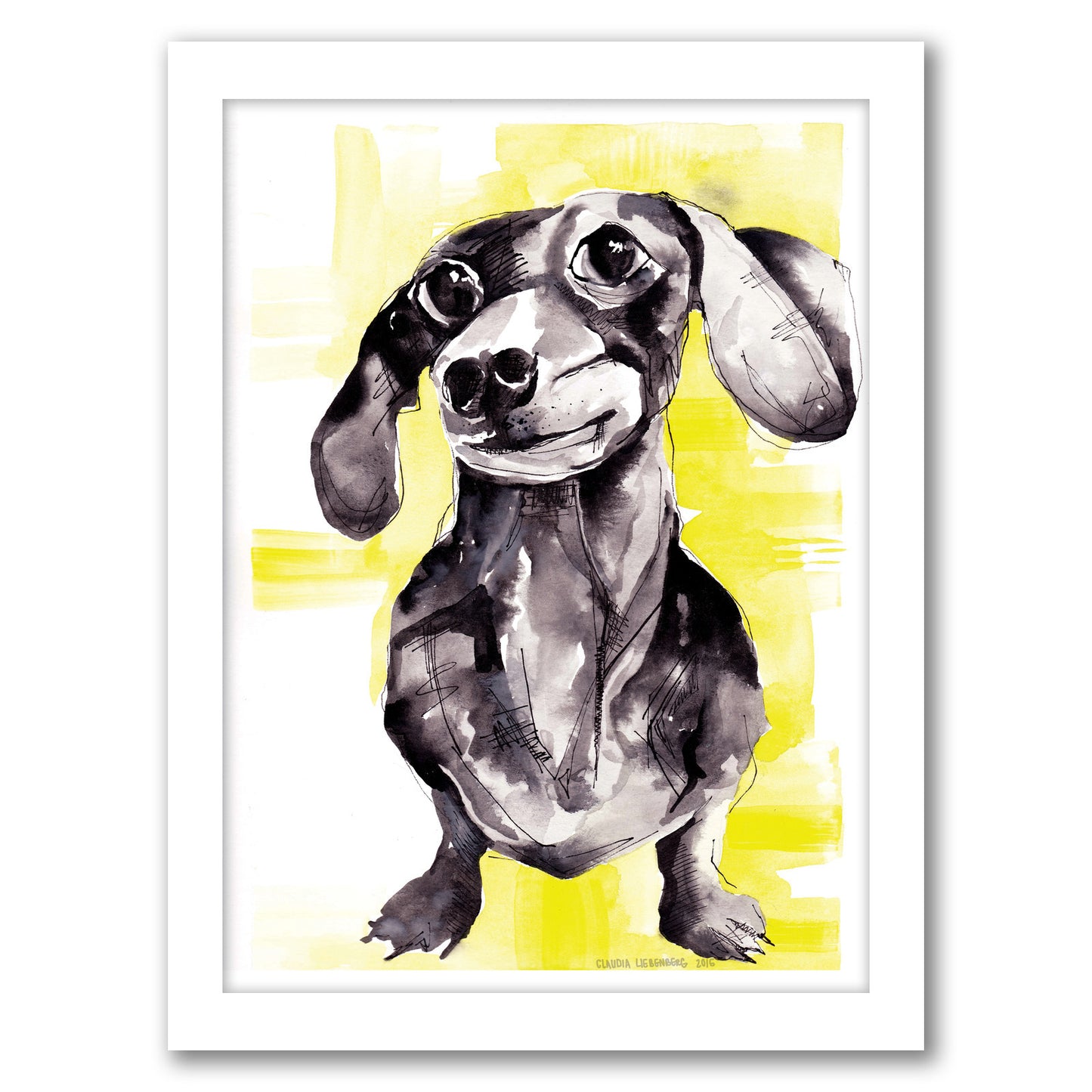 Dutch Hound by Claudia Liebenberg - Framed Print