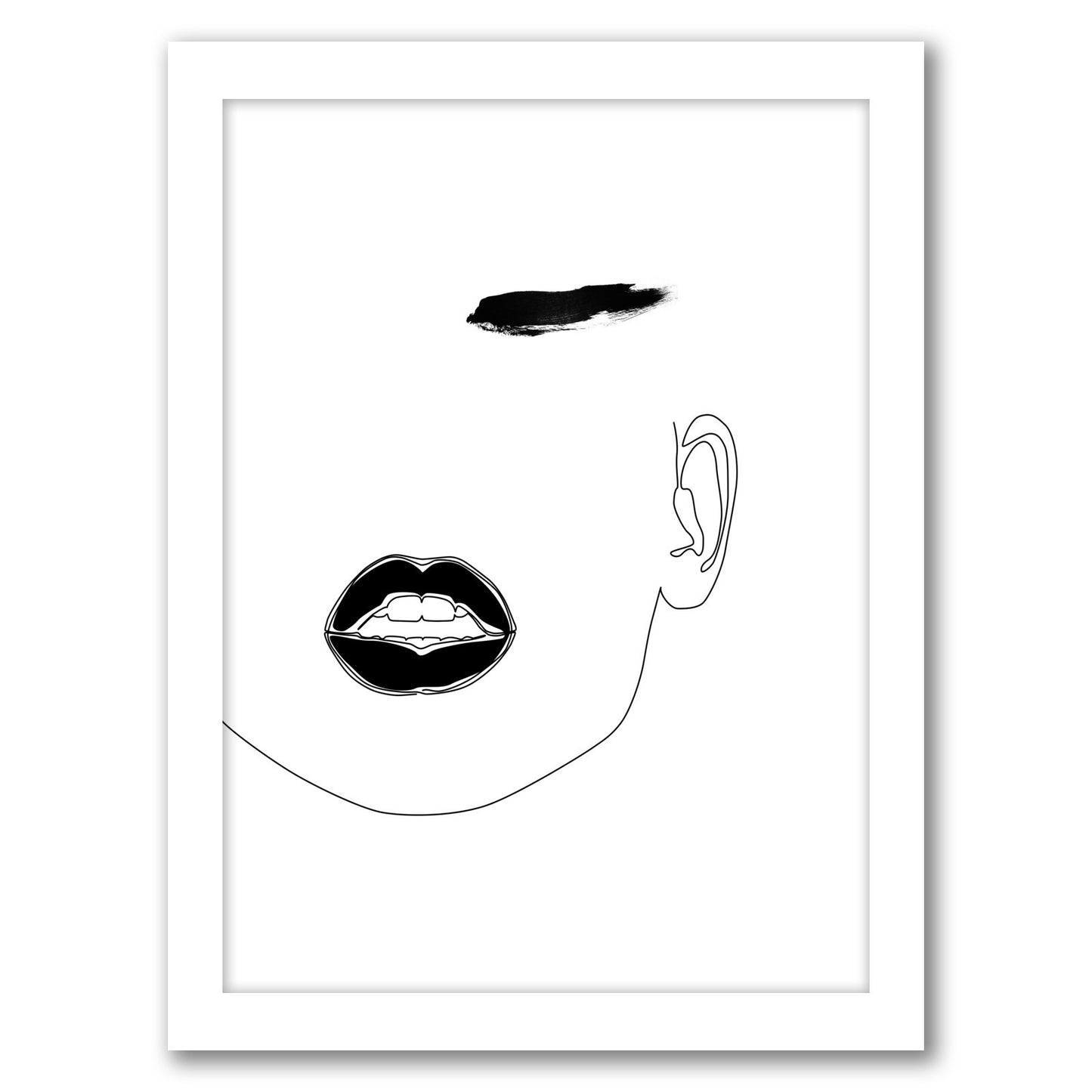Lip & Brow by Explicit Design - Framed Print