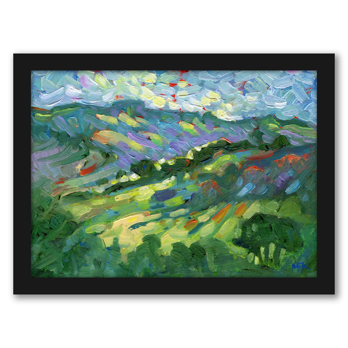 Hillside By Mary Kemp - Framed Print