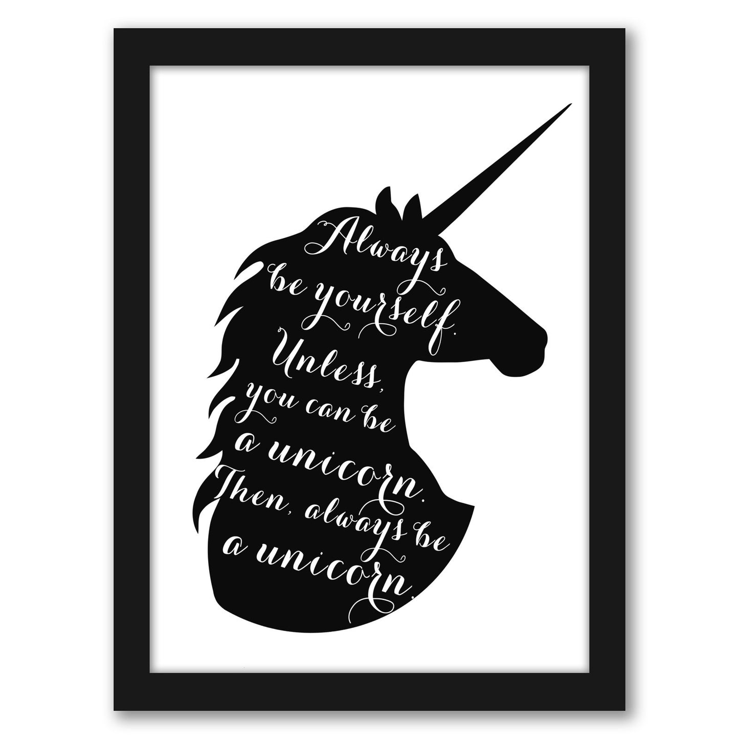 Always Be a Unicorn by Peach & Gold - Framed Print