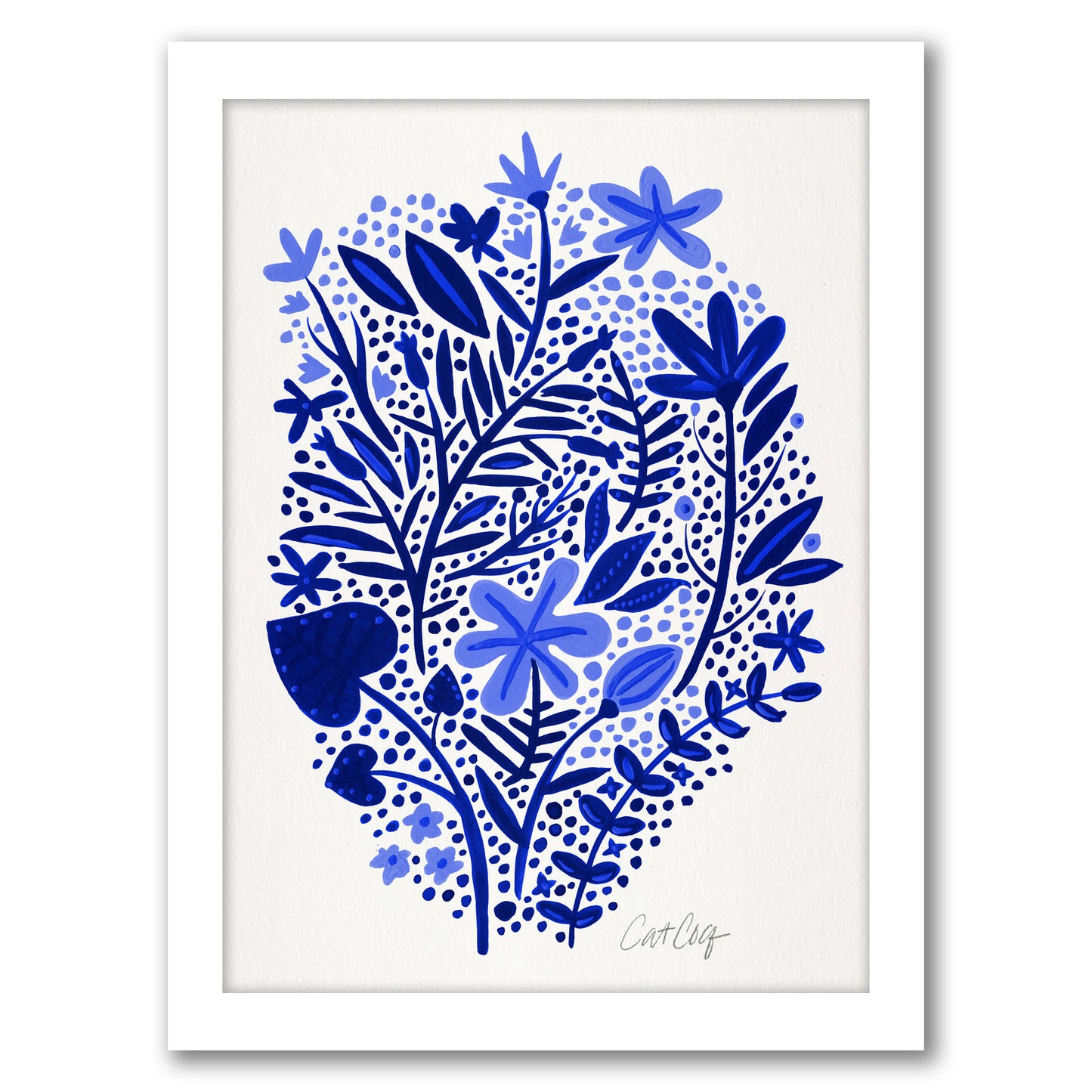 Blue Garden by Cat Coquillette Framed Print