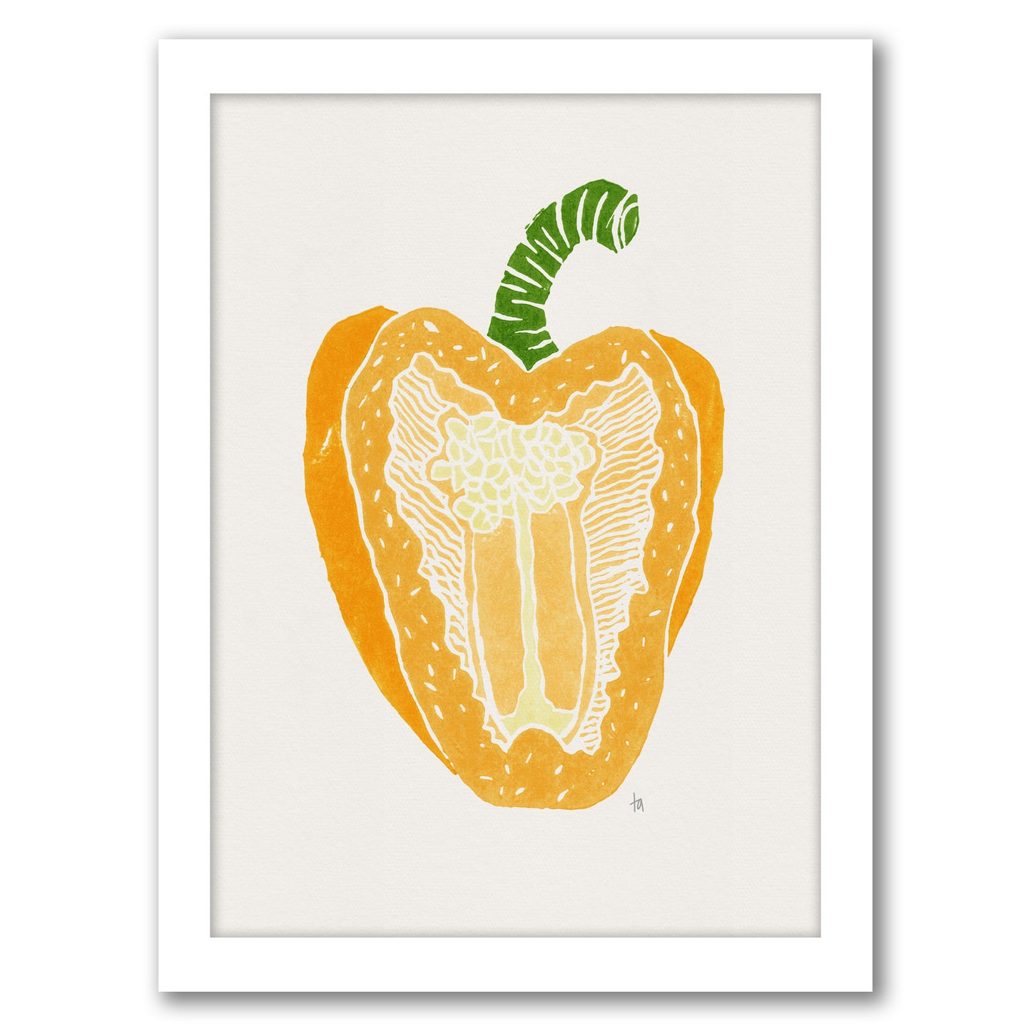 Yellow Pepper by Tracie Andrews - Framed Print