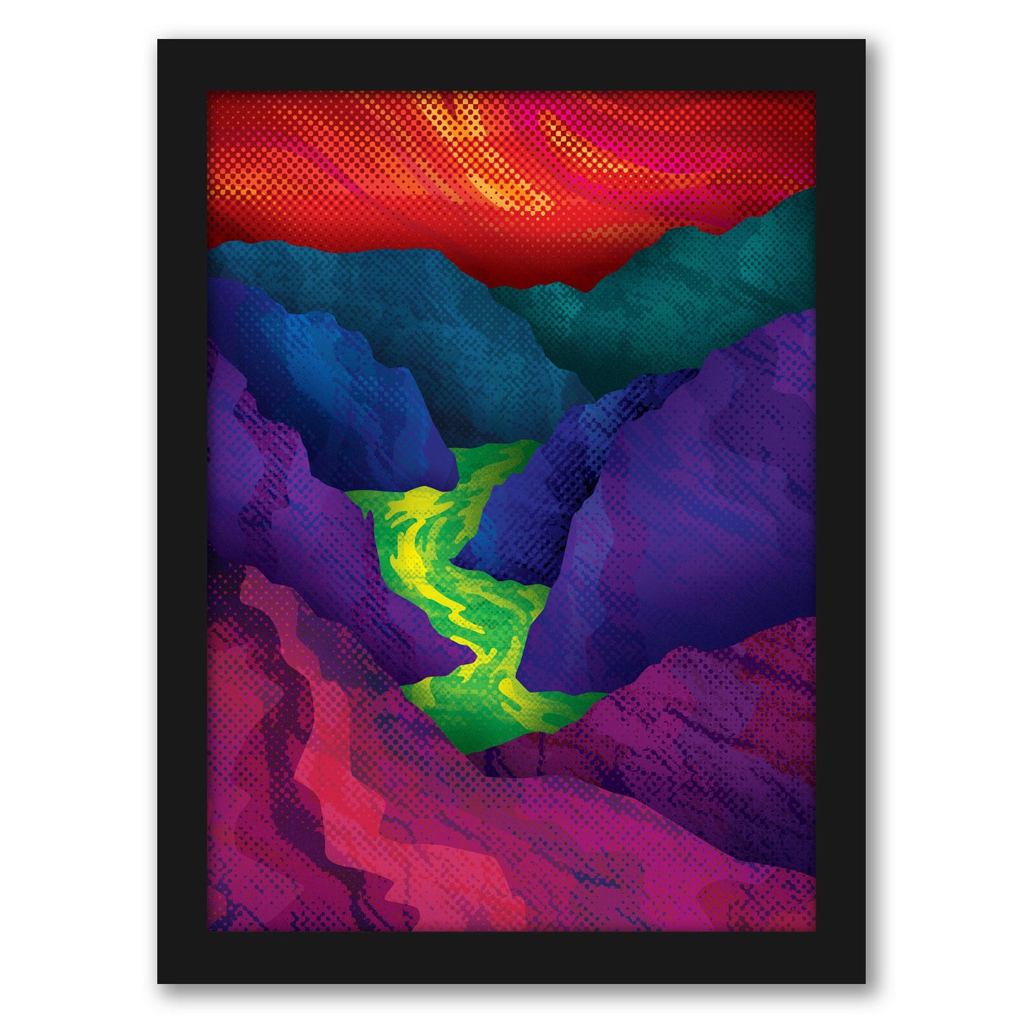 Up Stream by Joe Van Wetering - Framed Print