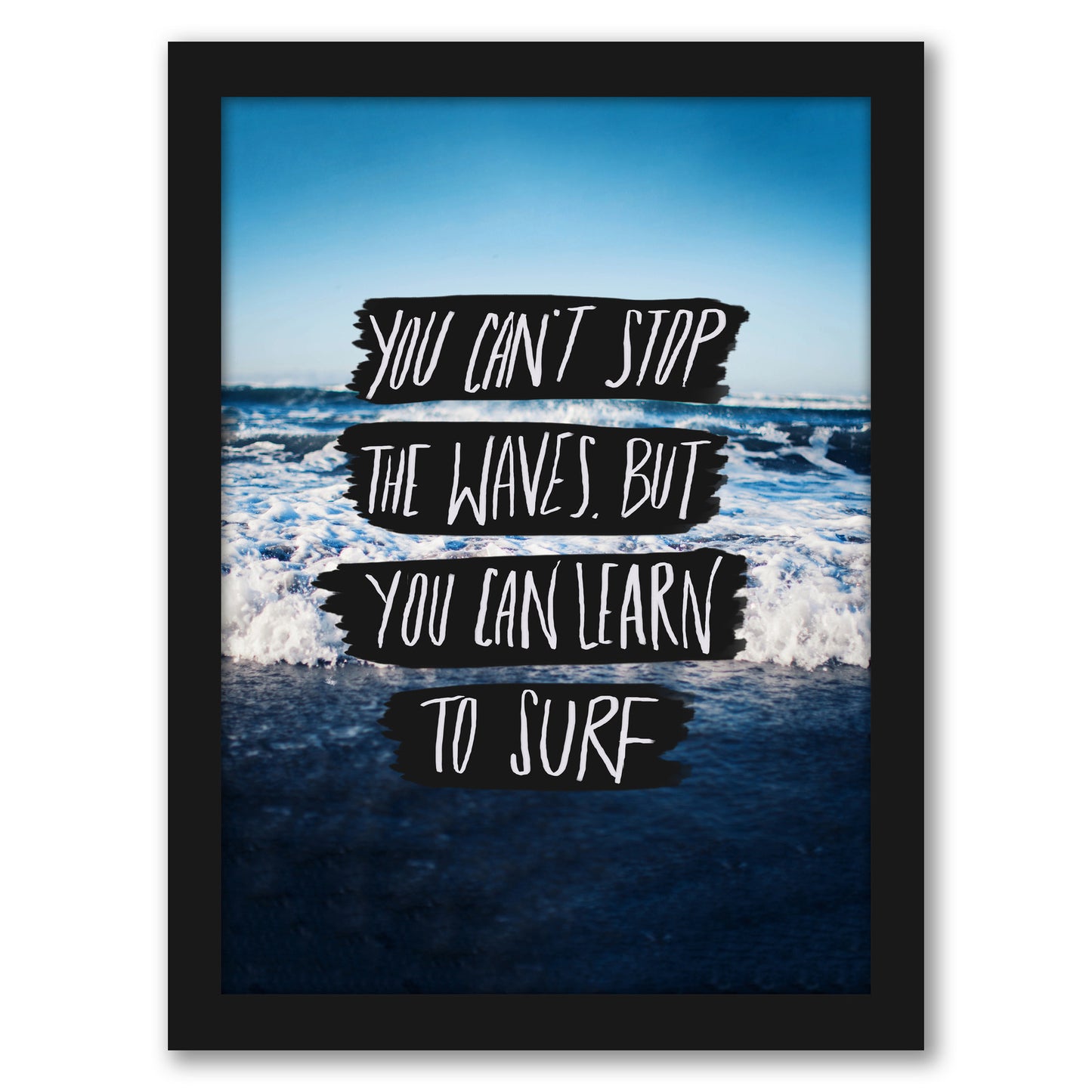 Learn To Surf by Leah Flores - Framed Print