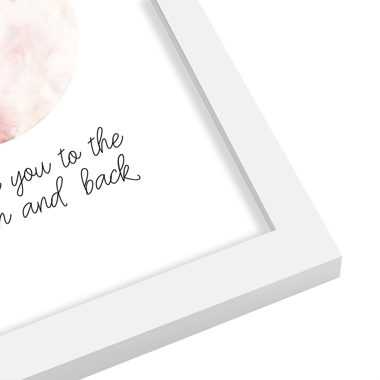 Pink Moon And Back By Wall + Wonder - White Framed Print