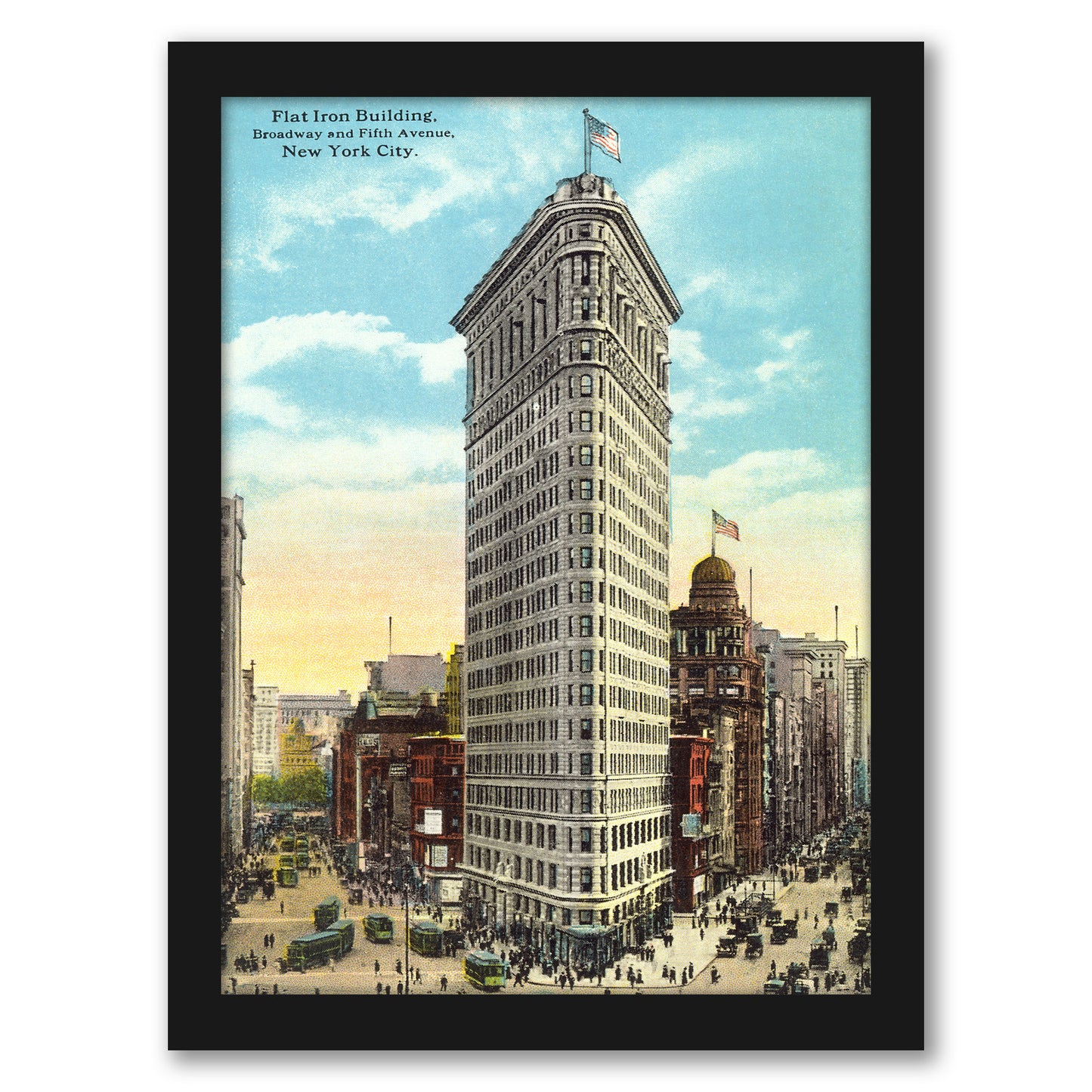 Flat Iron Building Manhattan by Found Image Press - Framed Print