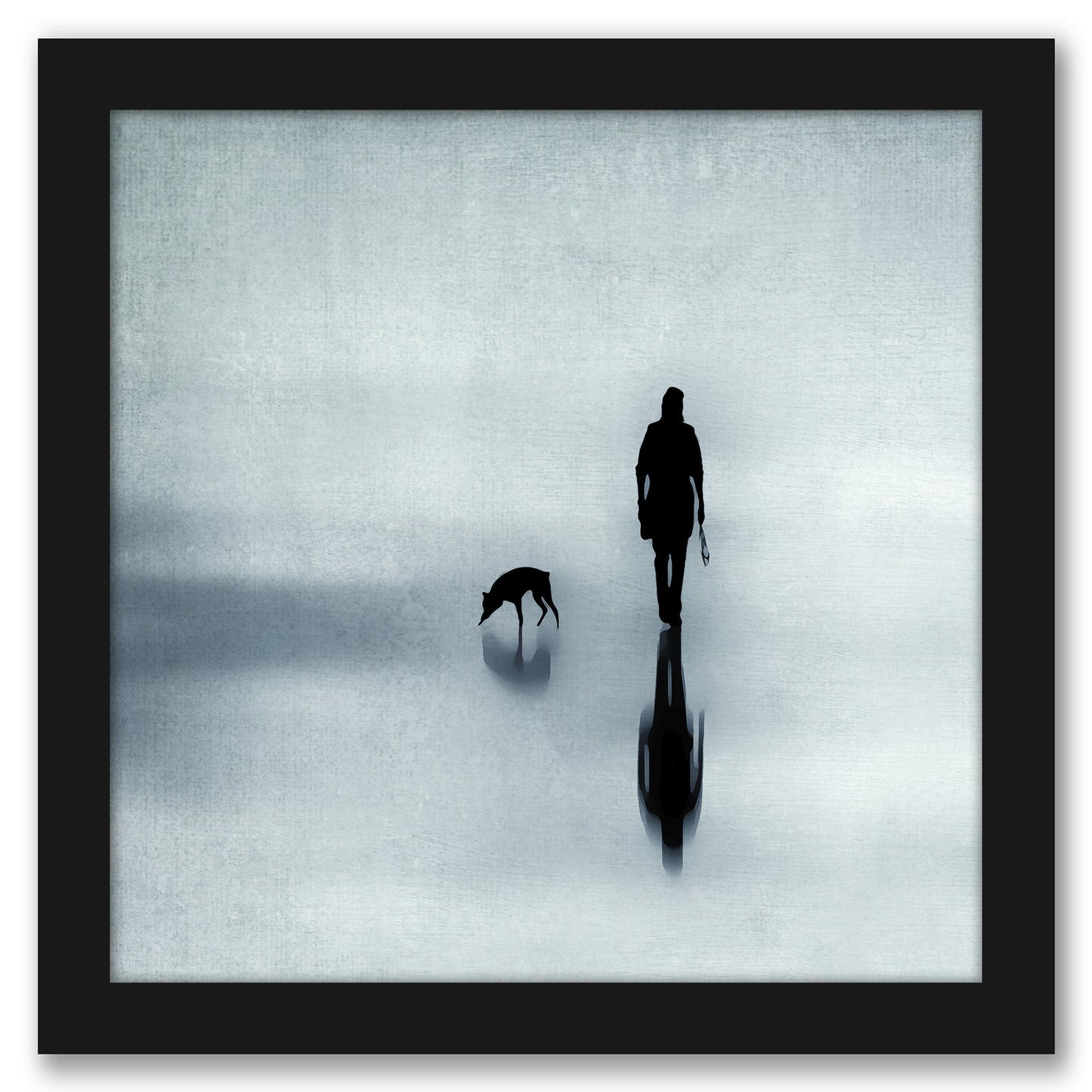 One Man And His Dog by Ingrid Beddoes - Framed Print