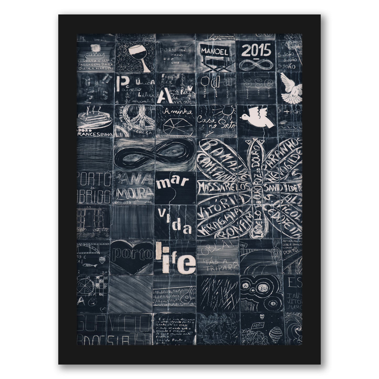 Graffiti Love by Ingrid Beddoes - Framed Print