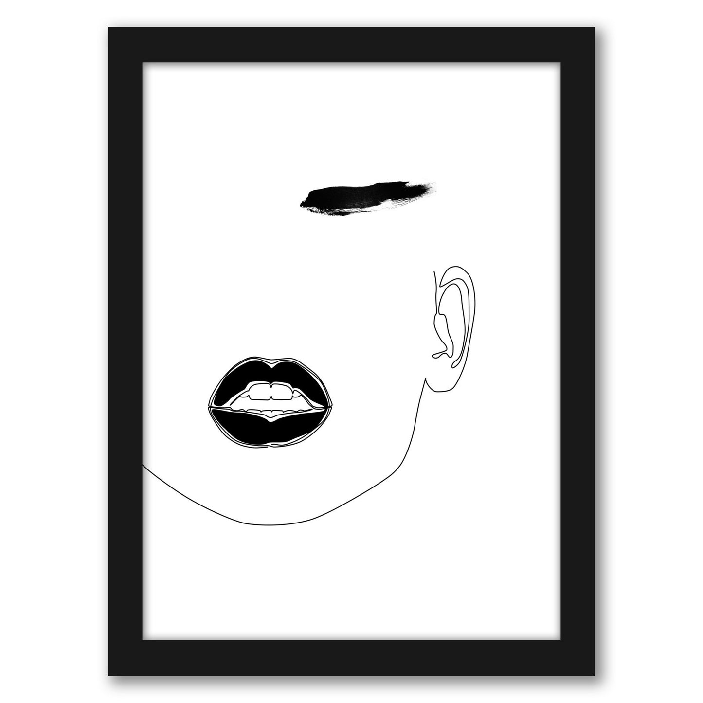 Lip & Brow by Explicit Design - Framed Print