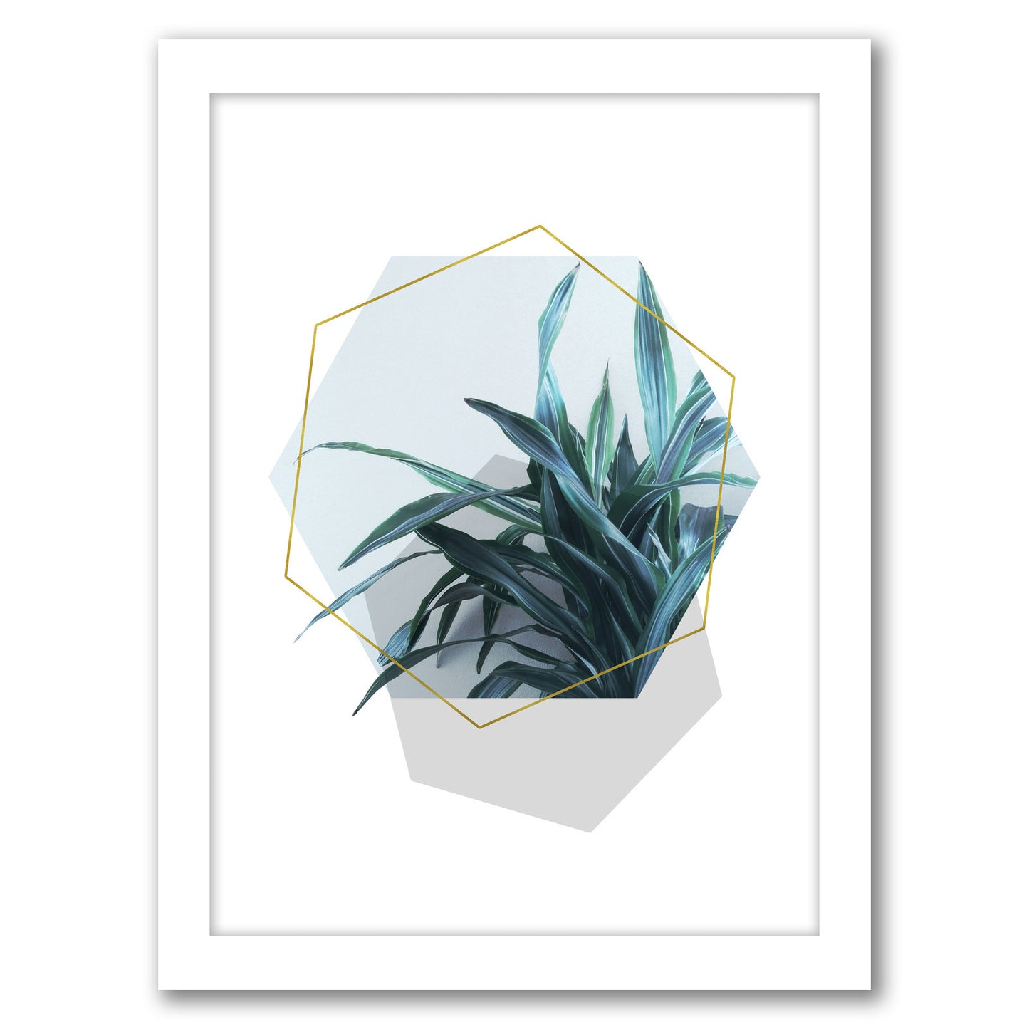 Leaves Geometry by Emanuela Carratoni - Framed Print