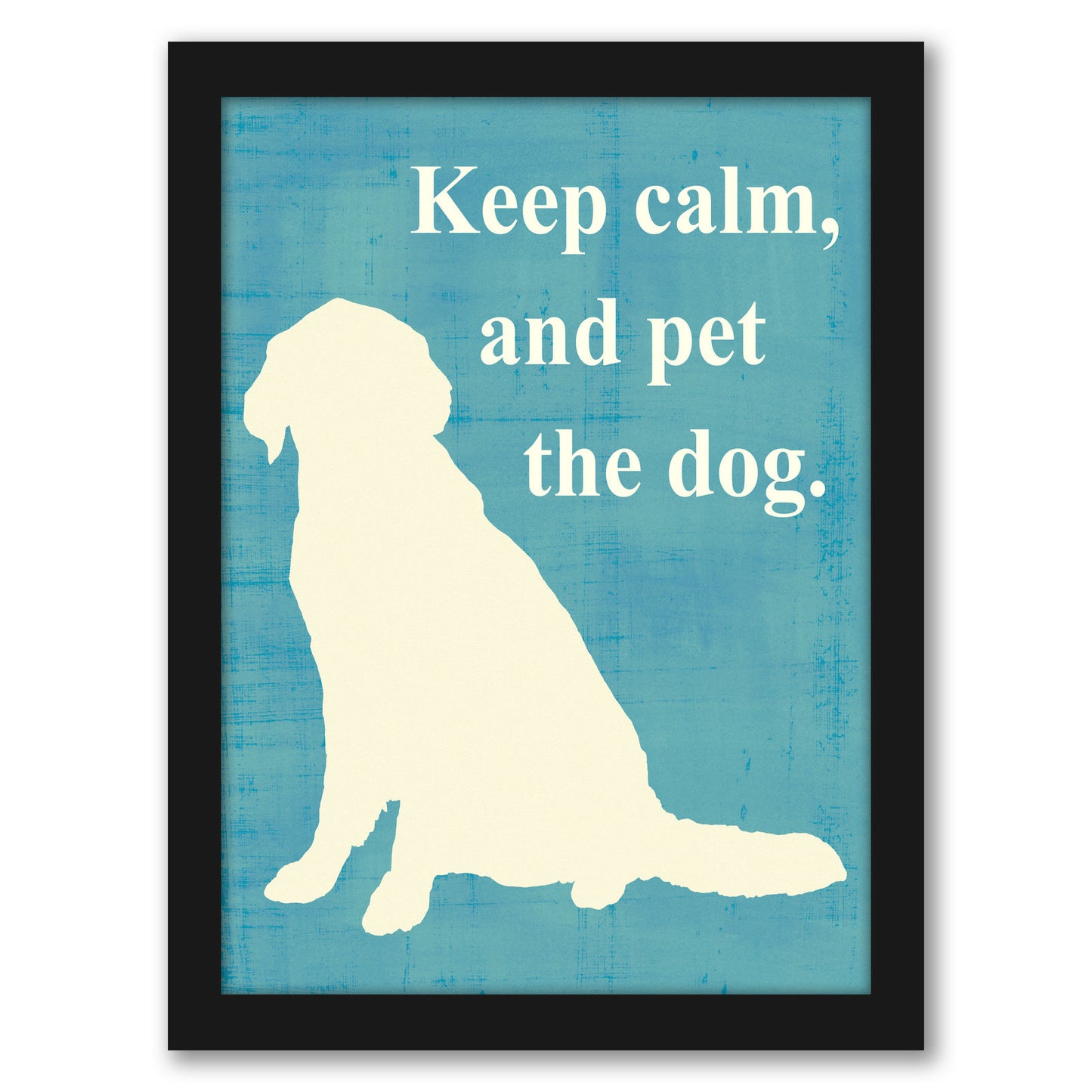 Keep Calm and Pet the Dog by Vision Studio by World Art Group - Framed Print