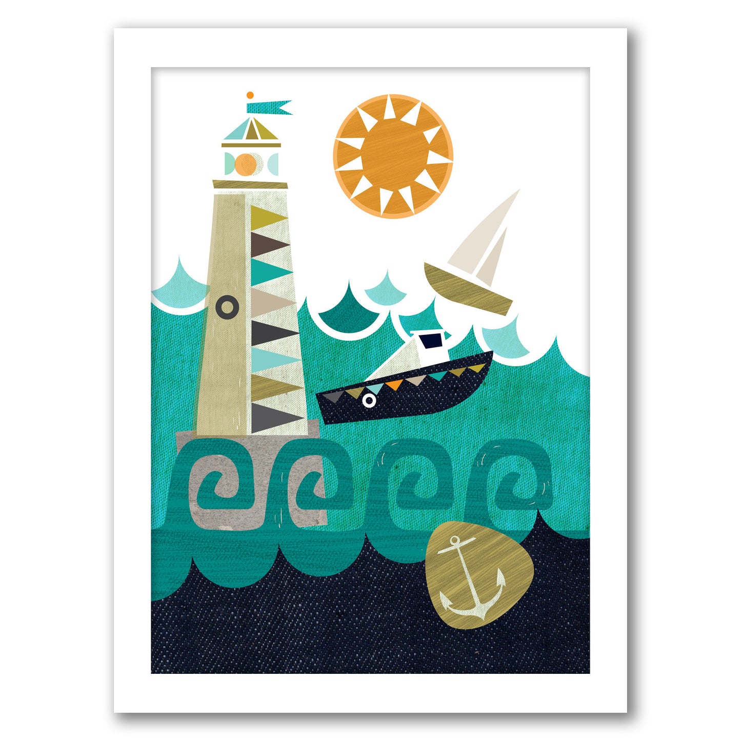 Lighthouse by Amanda Shufflebotham - Framed Print