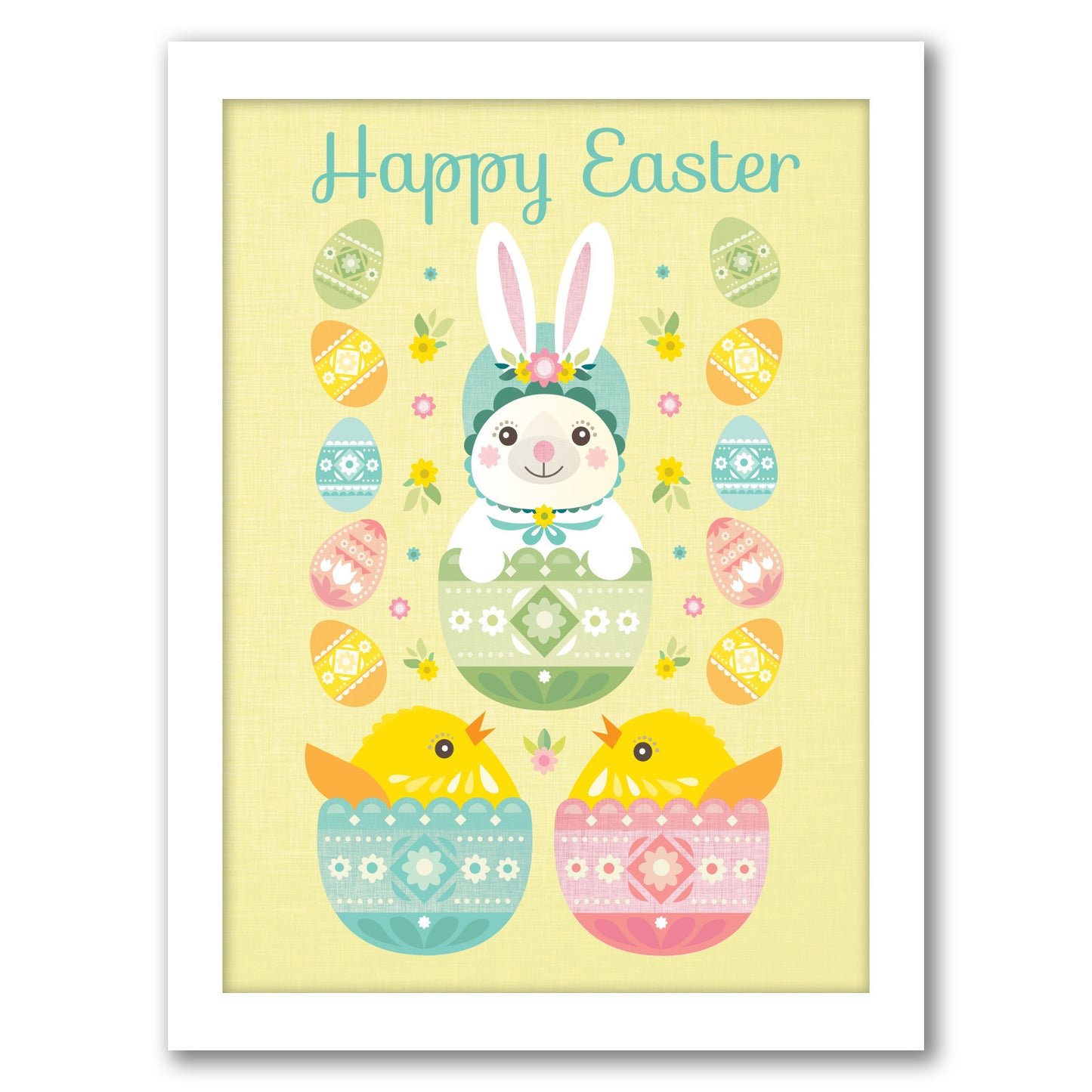 Happy Easter by Amanda Shufflebotham - Framed Print