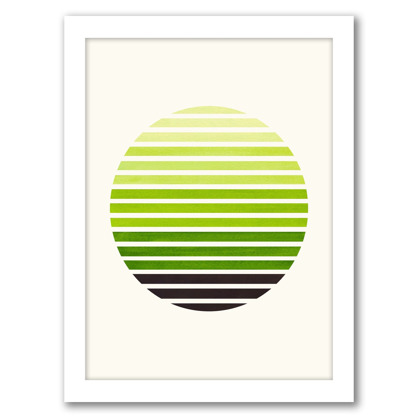 Green Sunset By Ejaaz Haniff - Framed Print