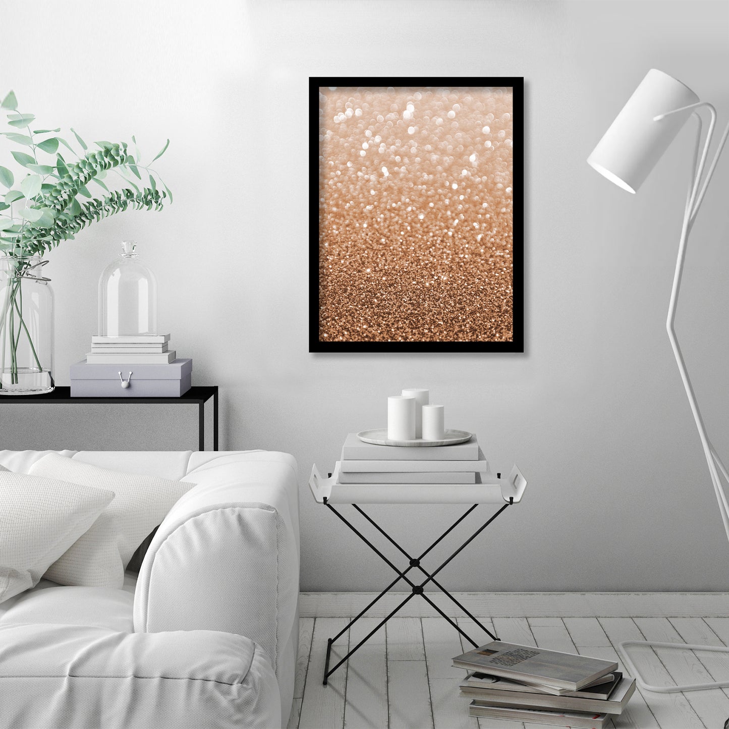Copper Shiny Texture by Emanuela Carratoni - Framed Print