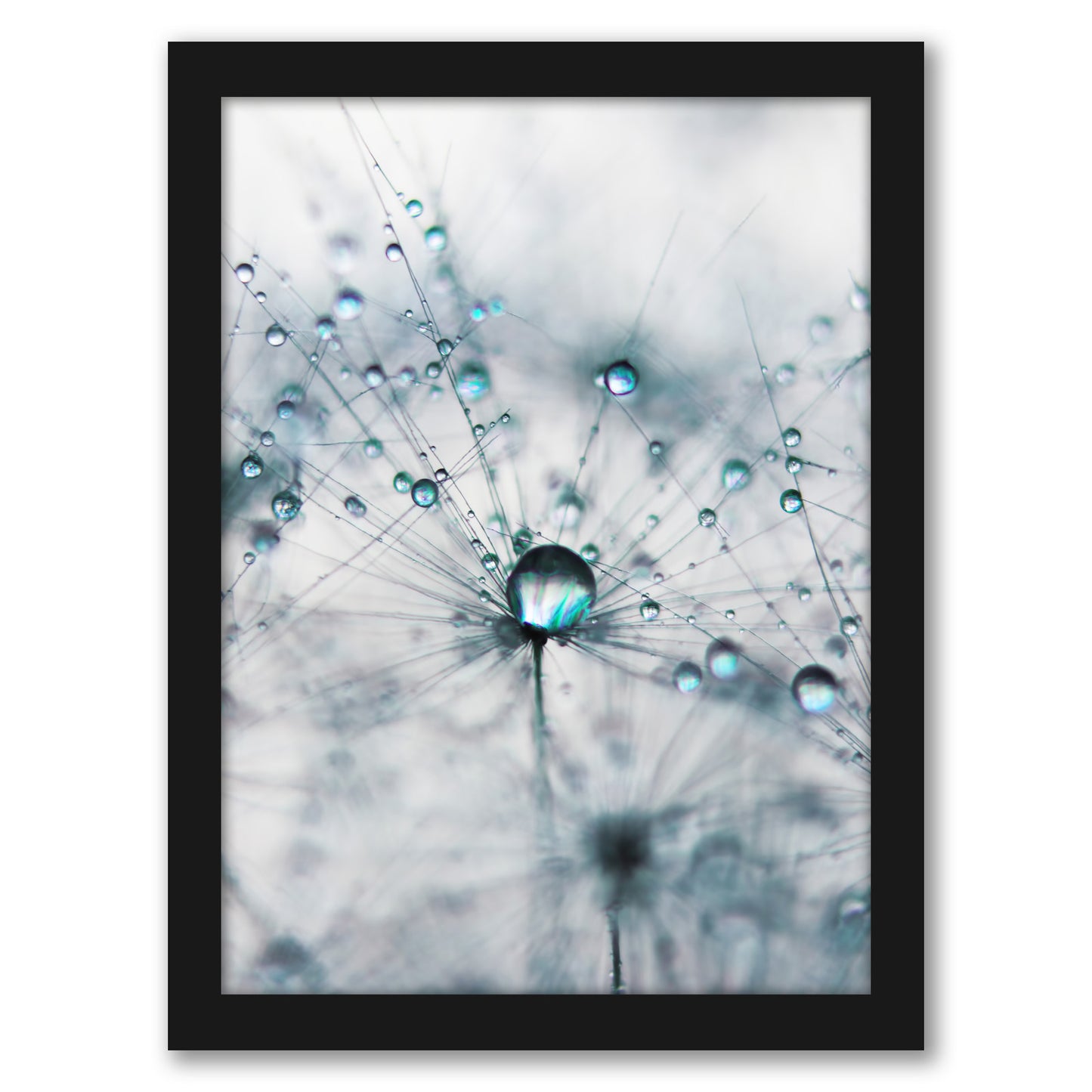 Droplets Of Cyan by Ingrid Beddoes - Framed Print