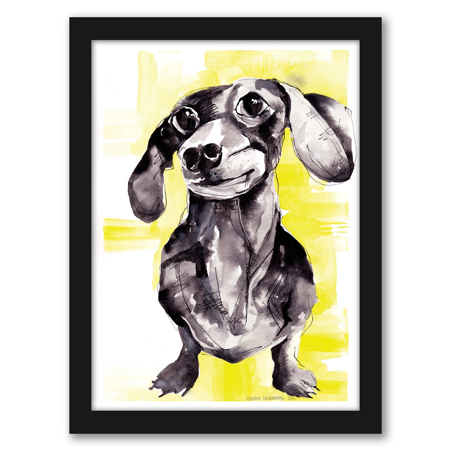 Dutch Hound by Claudia Liebenberg - Framed Print