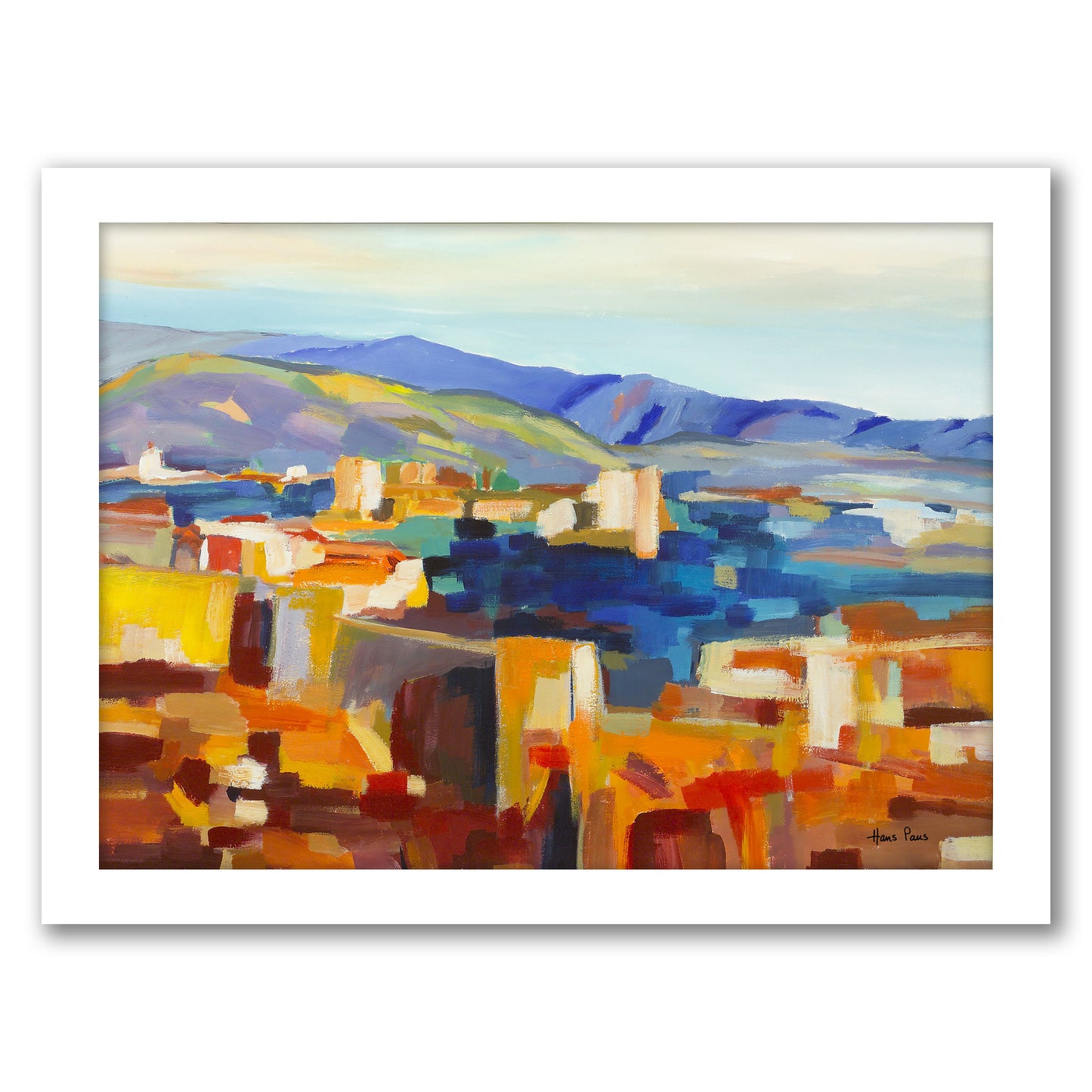 Abstract Landscape 5 By Hans Paus - Framed Print