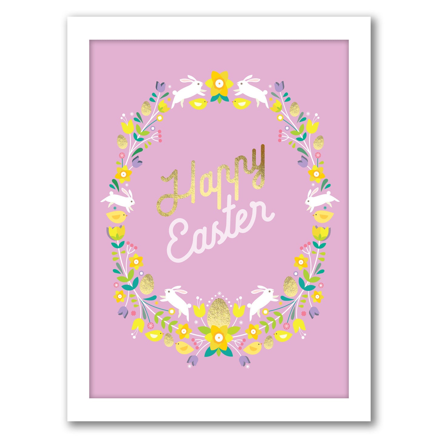 Happy Easter 3 by Amanda Shufflebotham - Framed Print