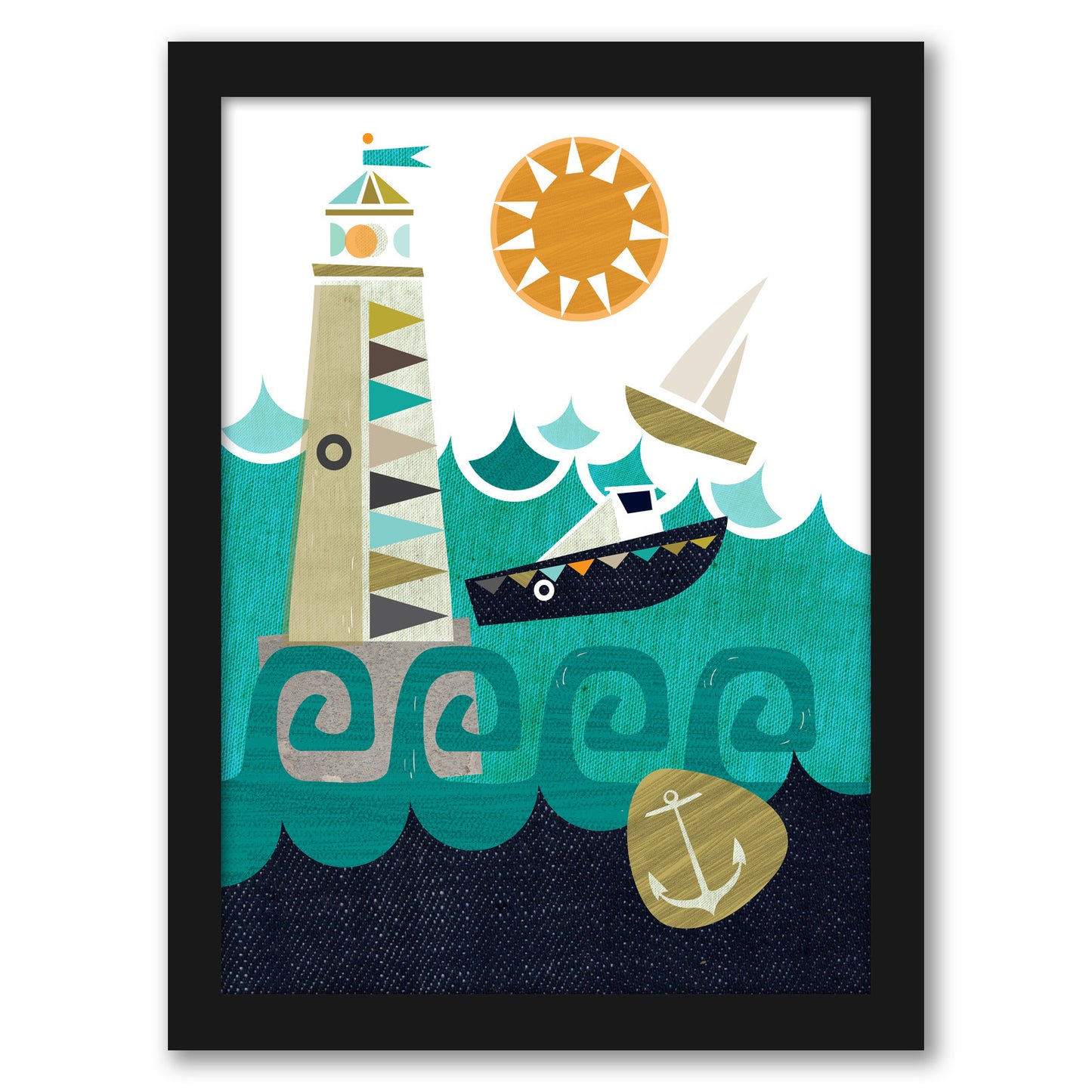 Lighthouse by Amanda Shufflebotham - Framed Print