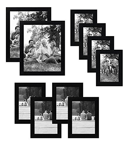 10-Piece Multi Pack; Includes 8x10, 5x7, and 4x6 Frames, Gallery Set - Picture Frame - Americanflat