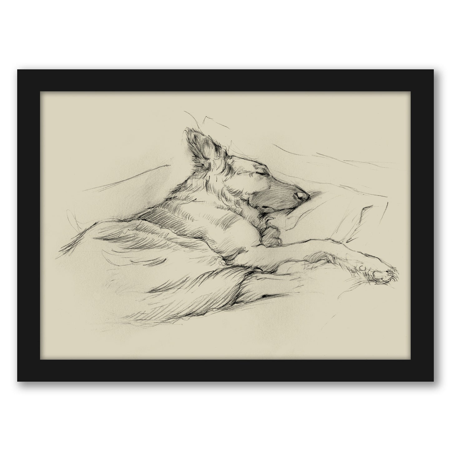 Dog Days IV by Ethan Harper by World Art Group - Framed Print