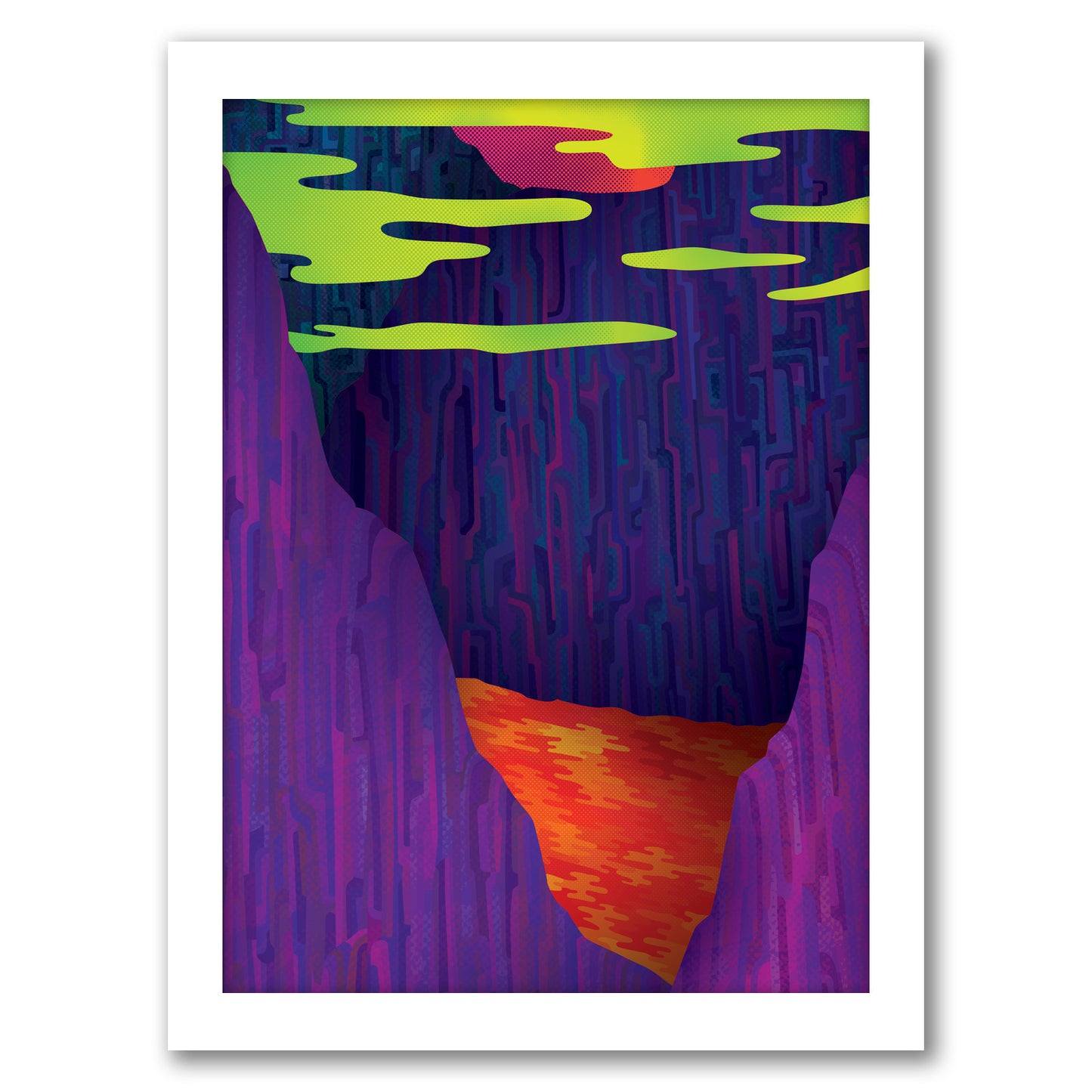 Under The Green Clouds by Joe Van Wetering - Framed Print