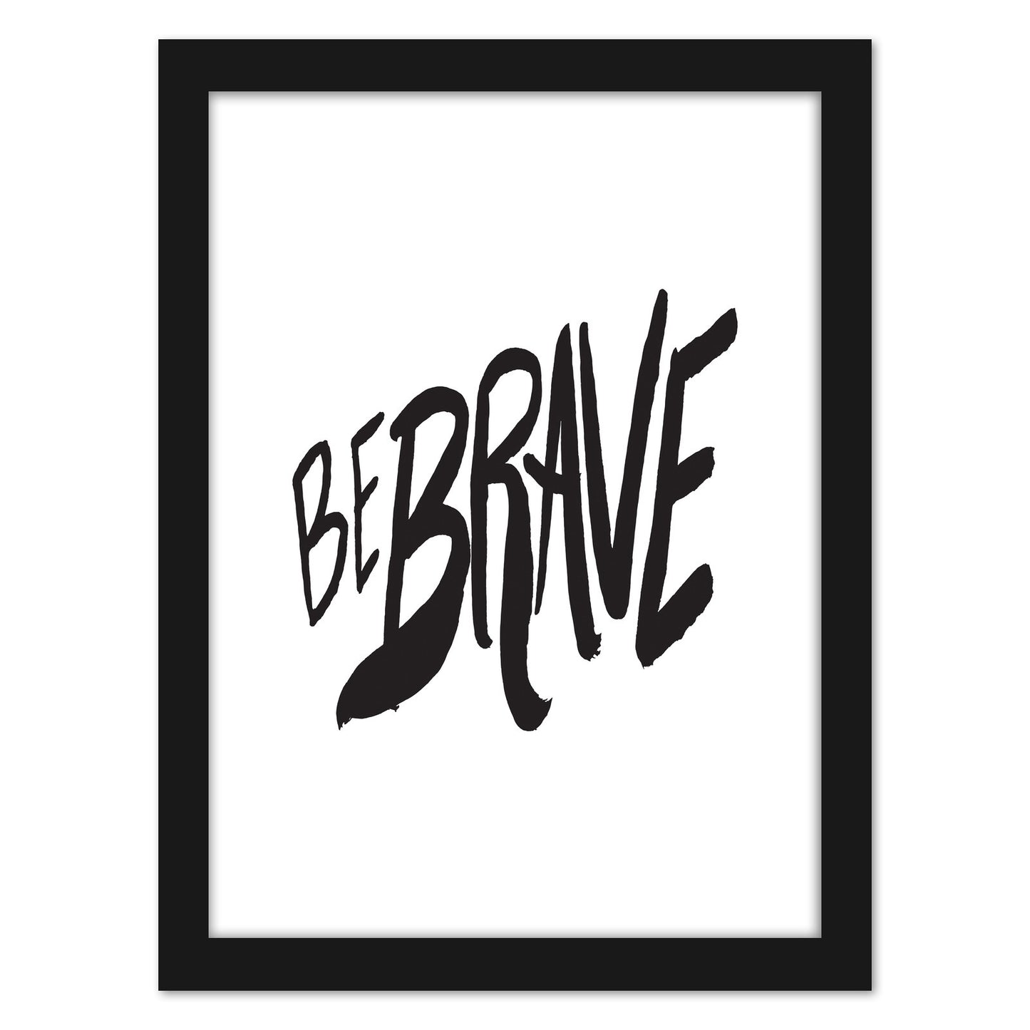 Be Brave Lettering by Leah Flores - Framed Print