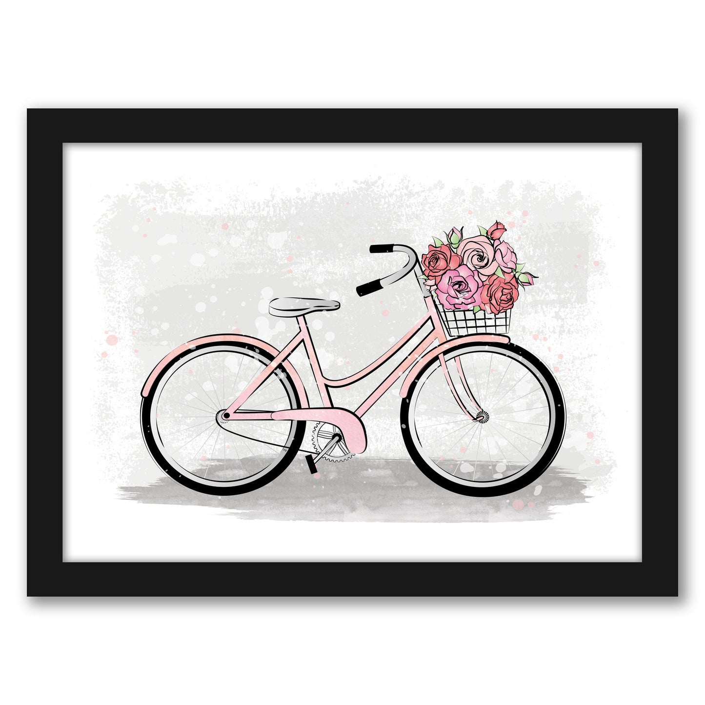 Romantic Bike By Martina - Framed Print