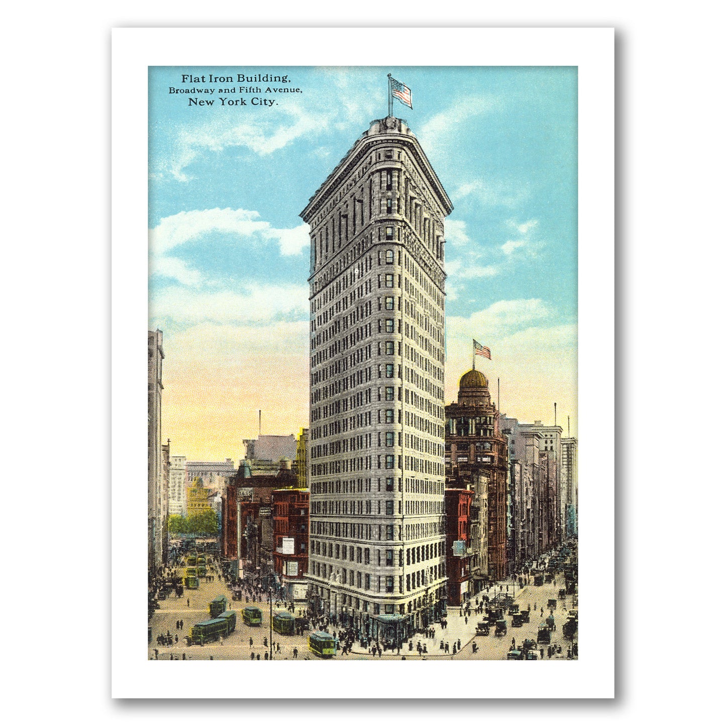 Flat Iron Building Manhattan by Found Image Press - Framed Print