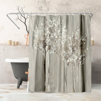 71" x 74" Decorative Shower Curtain with 12 Hooks, Dusky by PI Creative Art