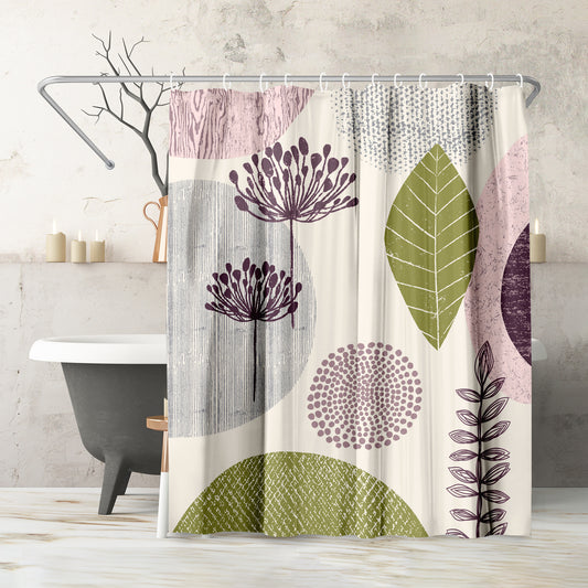 71" x 74" Shower Curtain, Floral Pattern by Lisa Nohren