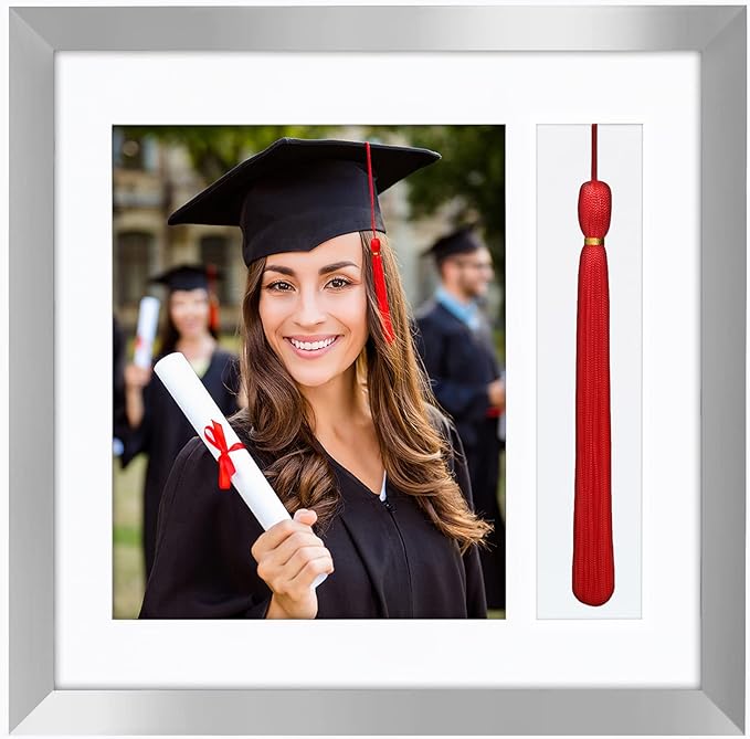 13x13 Graduation Frame with 8x10 Picture Frame Duo | Choose Color